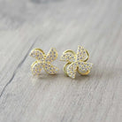 Windmill Spinner Fidget Earrings Gold 
