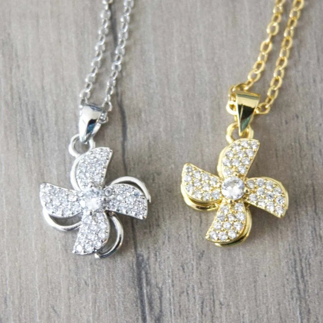 Windmill Spinner Fidget Necklace 