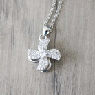 Windmill Spinner Fidget Necklace Silver 