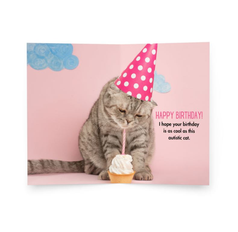 Autistic Cat Happy Birthday Card The Autistic Innovator 