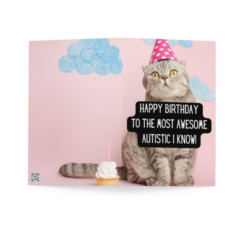 Autistic Cat Happy Birthday Card The Autistic Innovator 