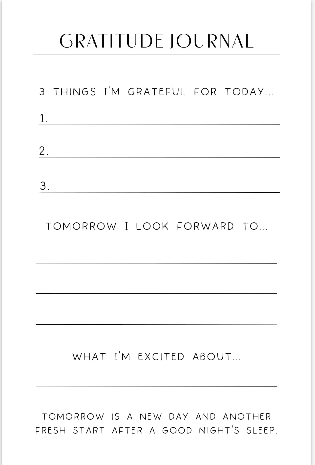 3 Good Things Gratitude Journal (Printable) – The Autistic Innovator