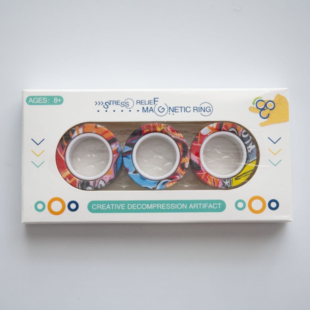 Magnetic Rings Stim Toy Graffiti 