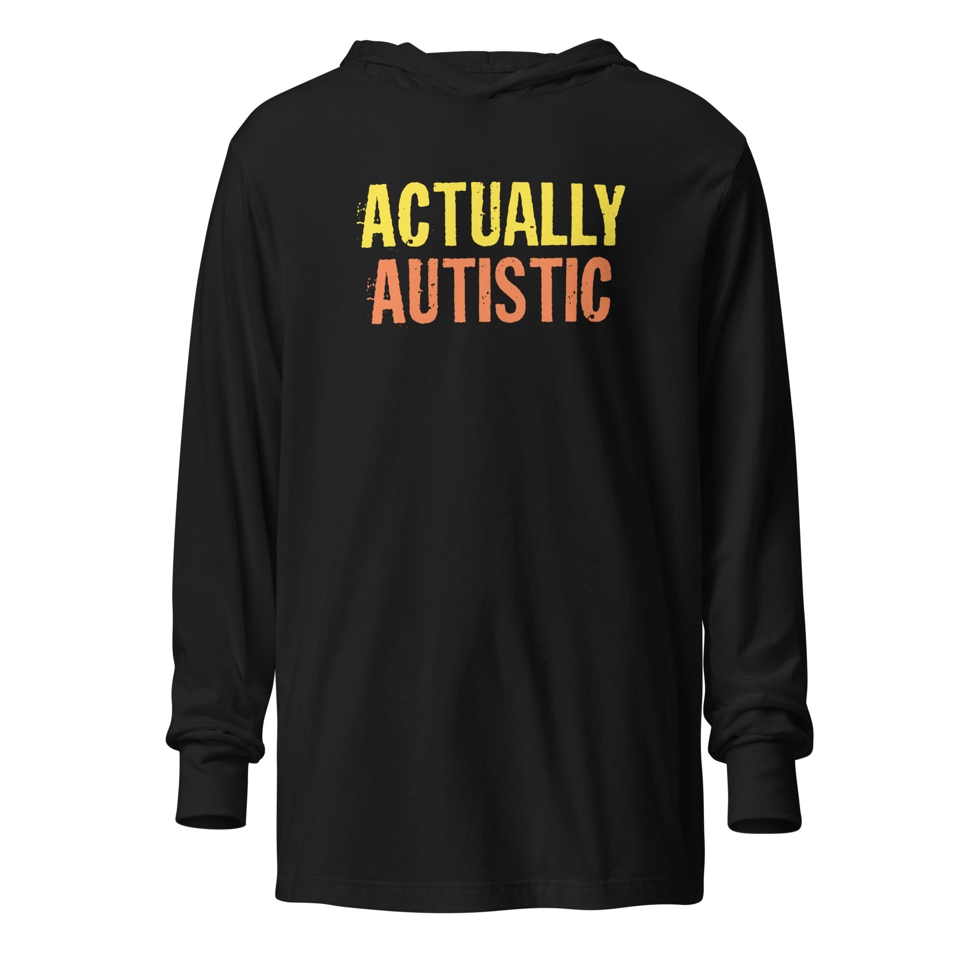 Actually Autistic Unisex Hooded long-sleeve tee The Autistic Innovator Black XS 