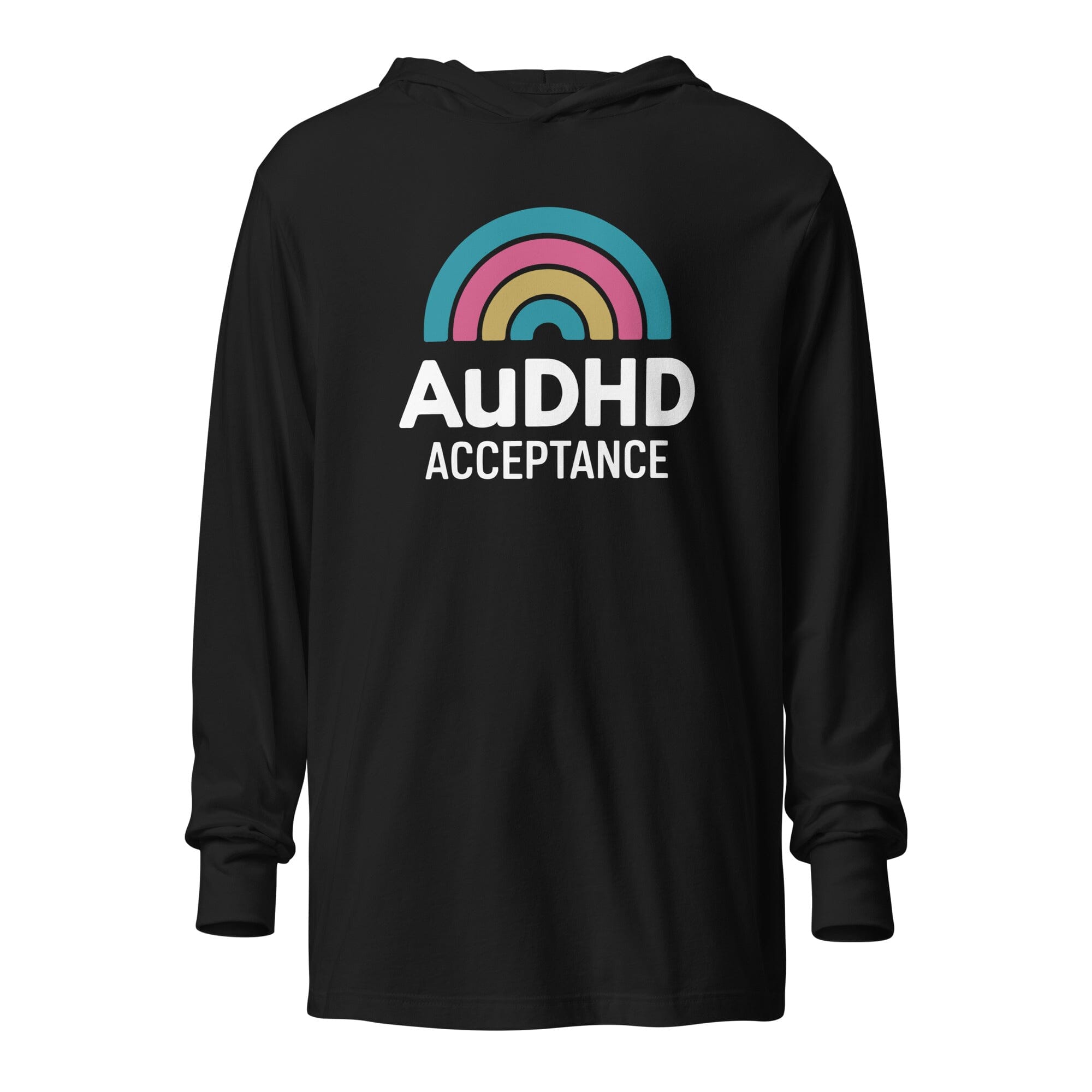 AuDHD Hooded long-sleeve tee The Autistic Innovator Black XS 