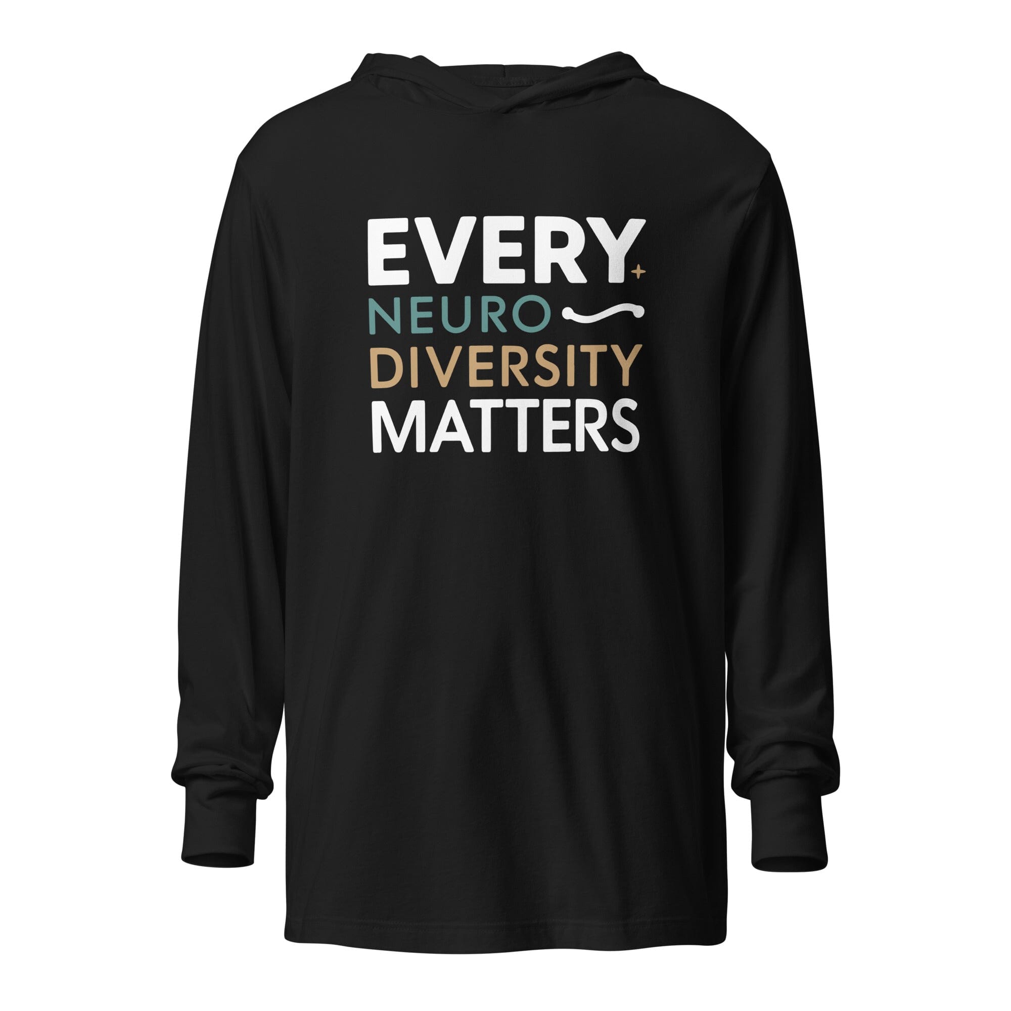 Every Neurodiversity Matters Hooded long-sleeve tee The Autistic Innovator Black XS 