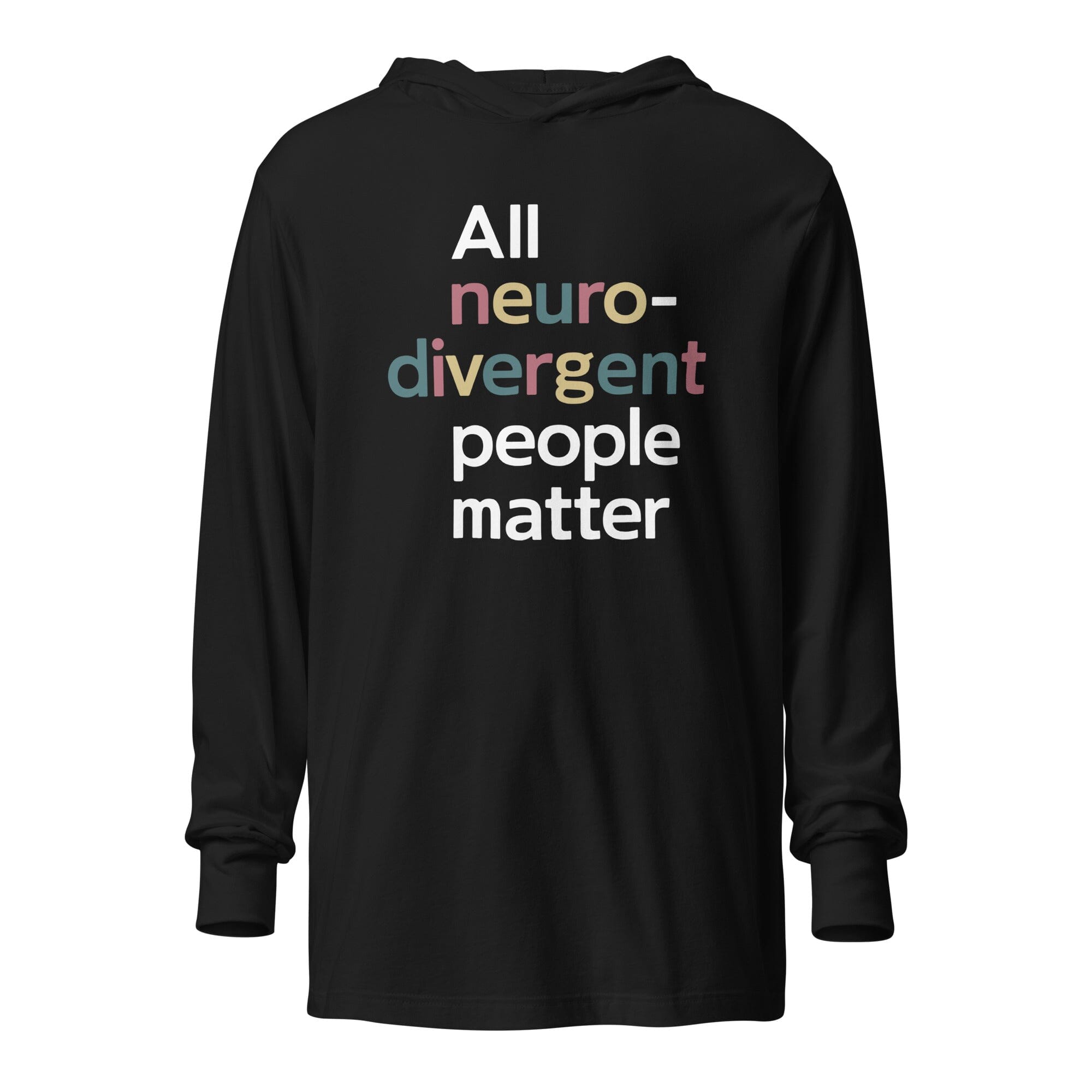 All Neurodivergent People Matter Hooded long-sleeve tee The Autistic Innovator Black XS 