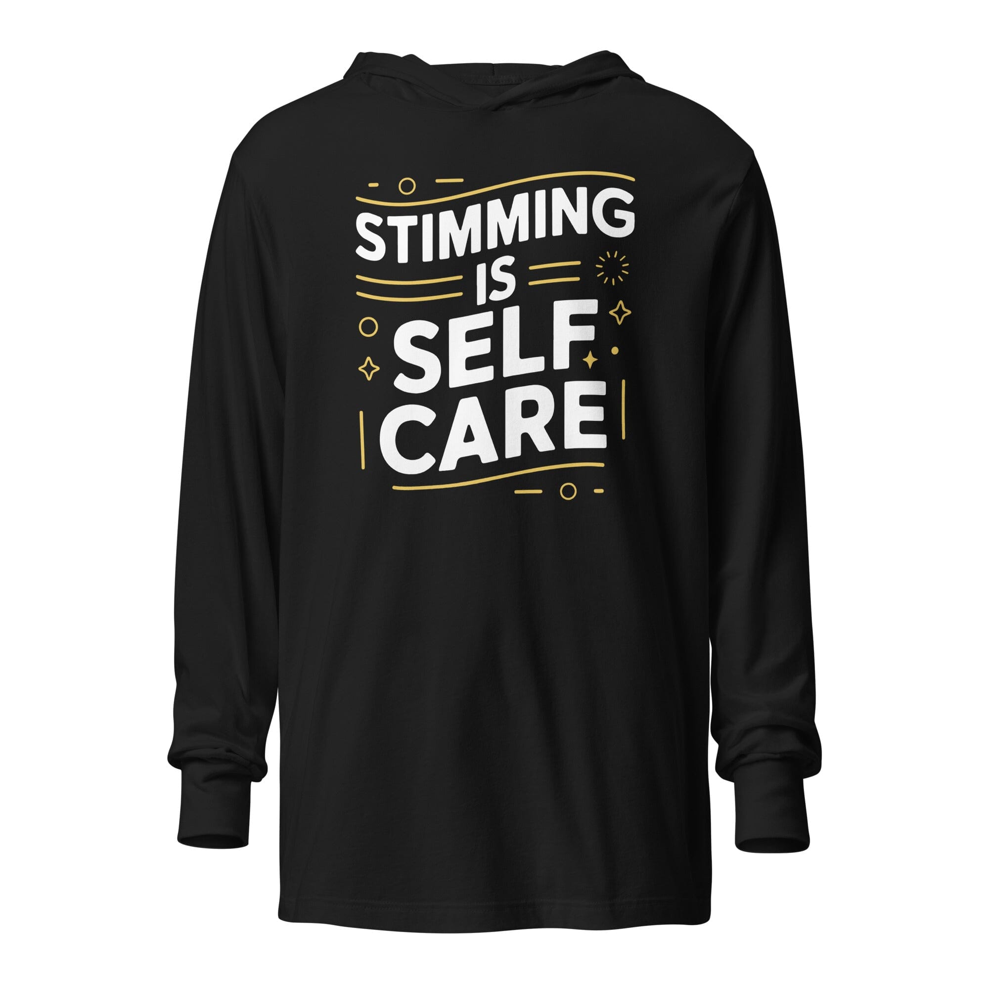 Stimming is Self Care Hooded long-sleeve tee The Autistic Innovator Black XS 