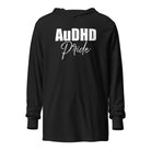 AuDHD Pride Hooded long-sleeve tee The Autistic Innovator Charcoal-Black Triblend XS 