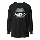 AuDHD Hooded long-sleeve tee The Autistic Innovator Charcoal-Black Triblend XS 