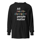 All Neurodivergent People Matter Hooded long-sleeve tee The Autistic Innovator Charcoal-Black Triblend XS 