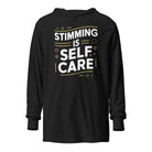 Stimming is Self Care Hooded long-sleeve tee The Autistic Innovator Charcoal-Black Triblend XS 