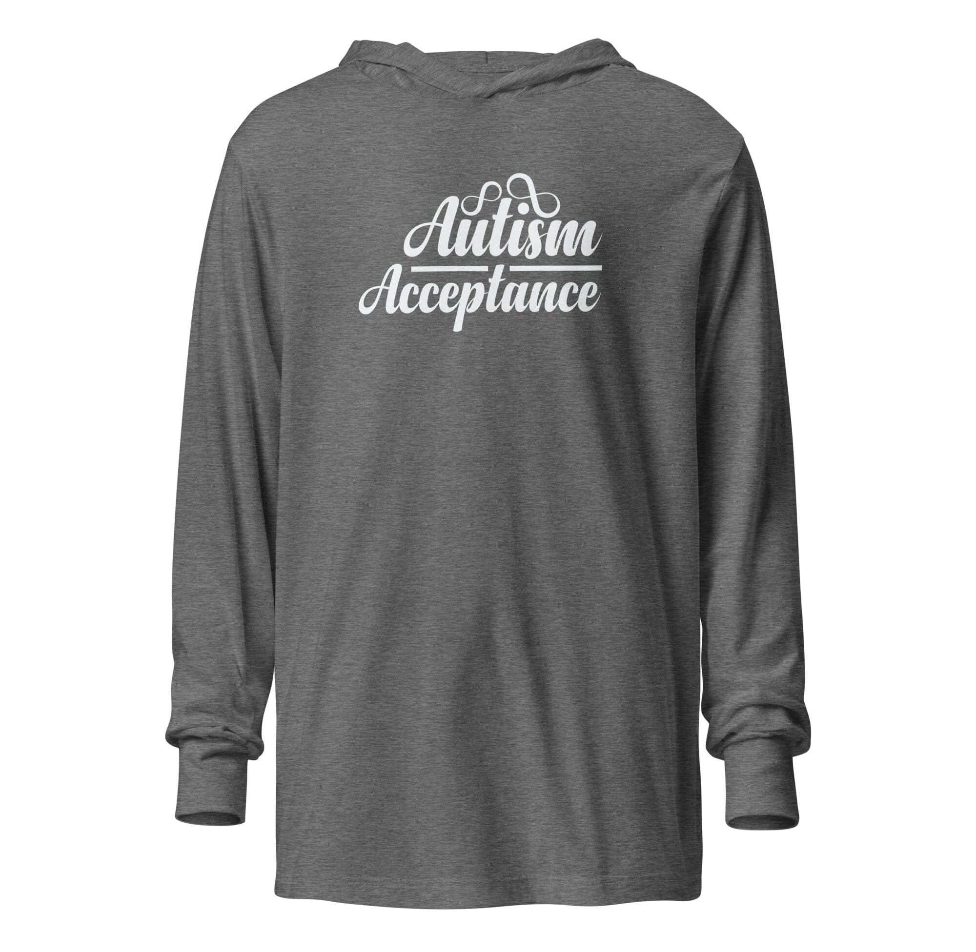 Autism Acceptance Unisex Hooded long-sleeve tee The Autistic Innovator Grey Triblend XS 