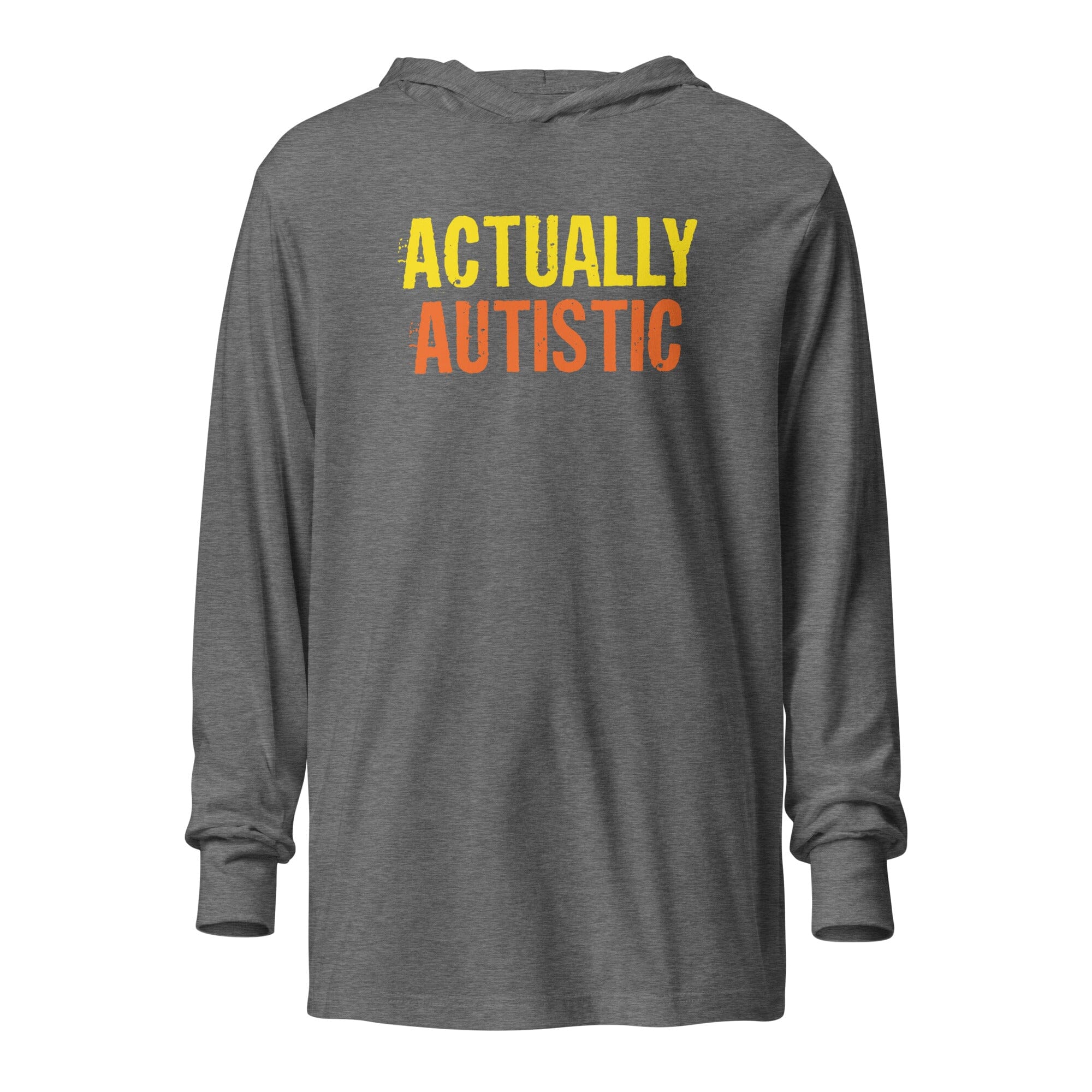 Actually Autistic Unisex Hooded long-sleeve tee The Autistic Innovator Grey Triblend XS 