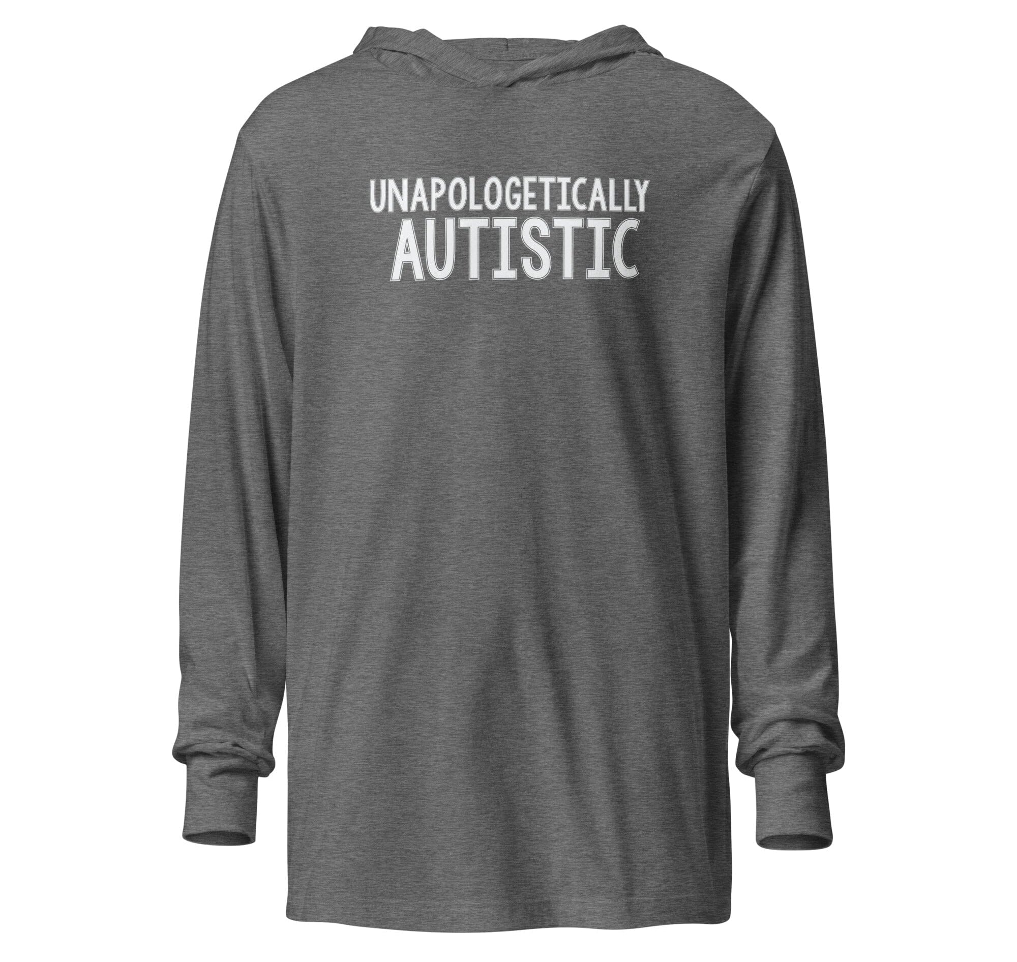 Unapologetically Autistic Unisex Hooded long-sleeve tee The Autistic Innovator Grey Triblend XS 