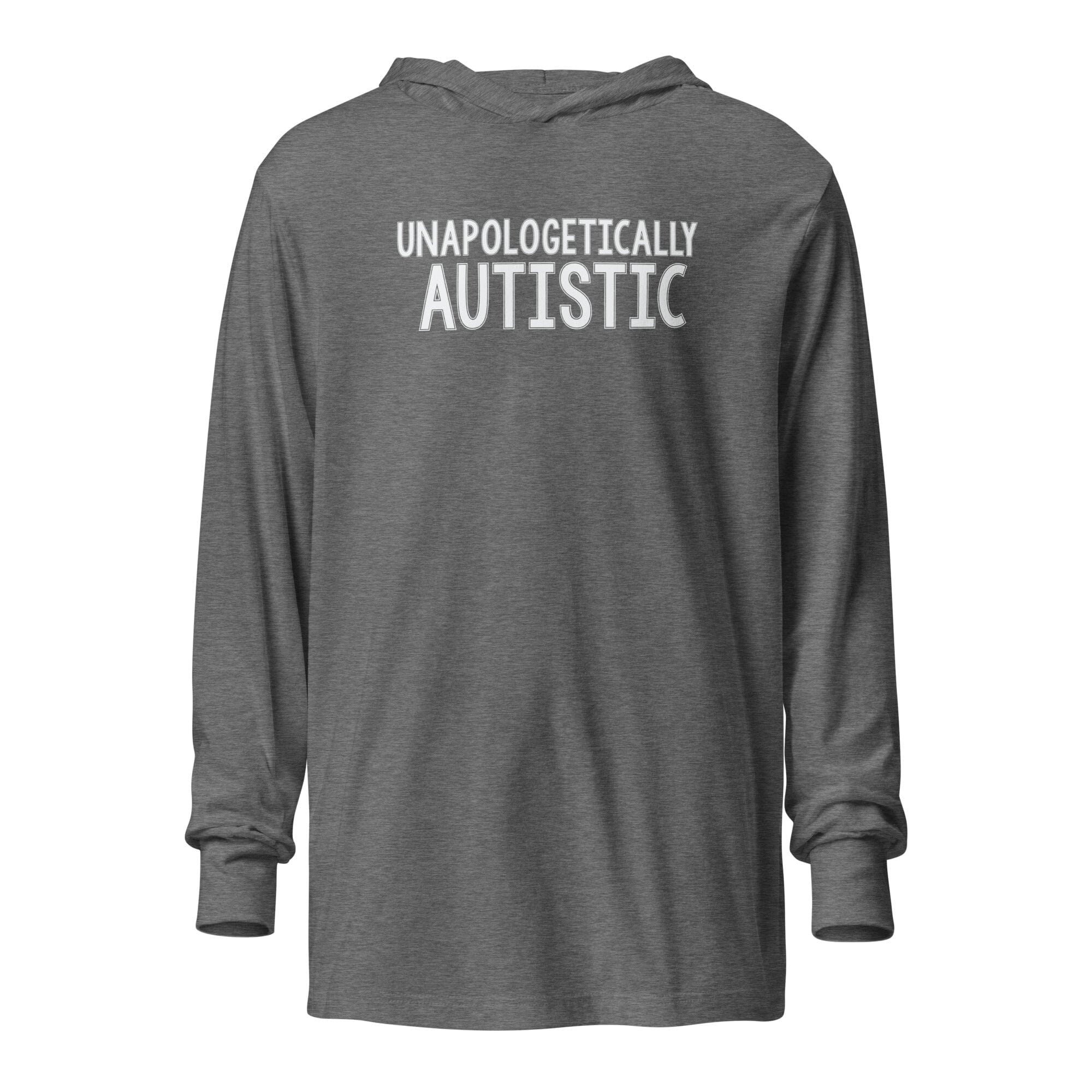 Unapologetically Autistic Unisex Hooded long-sleeve tee The Autistic Innovator Grey Triblend XS 