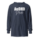 AuDHD Pride Hooded long-sleeve tee The Autistic Innovator Heather Navy XS 