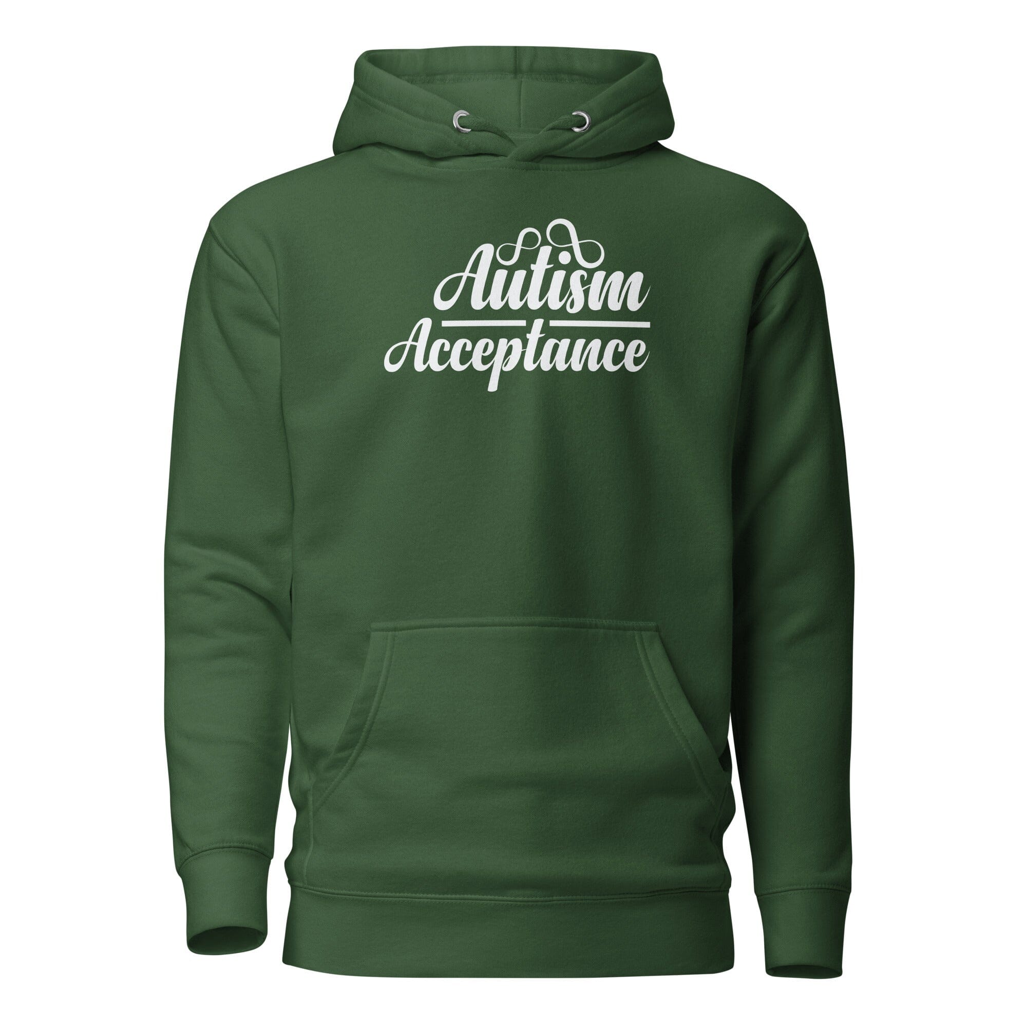 Autism Acceptance Unisex Hoodie The Autistic Innovator Forest Green S 