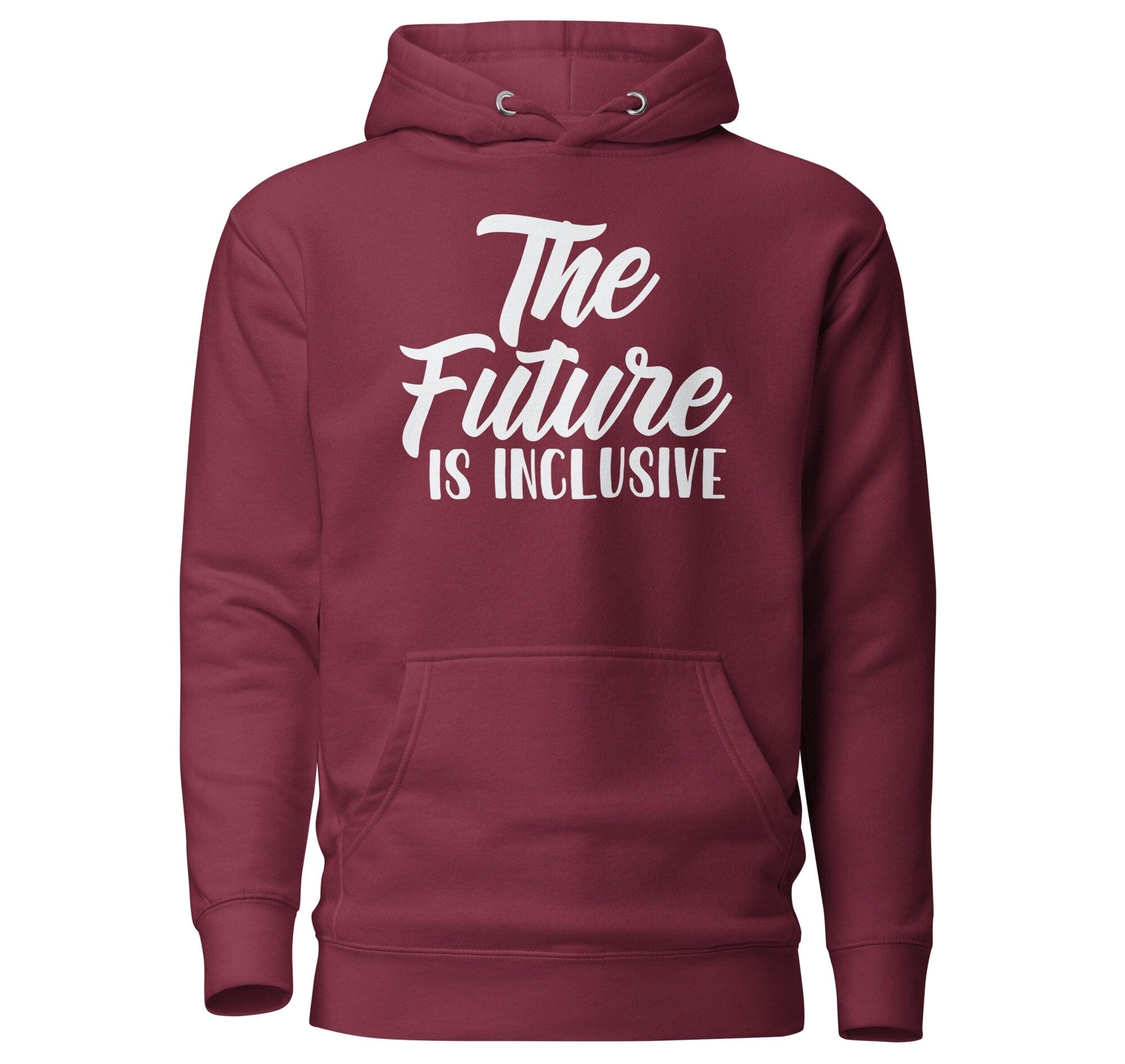 The Future is Inclusive Unisex Hoodie The Autistic Innovator Maroon S 