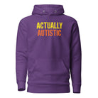 Actually Autistic Unisex Hoodie The Autistic Innovator Purple S 