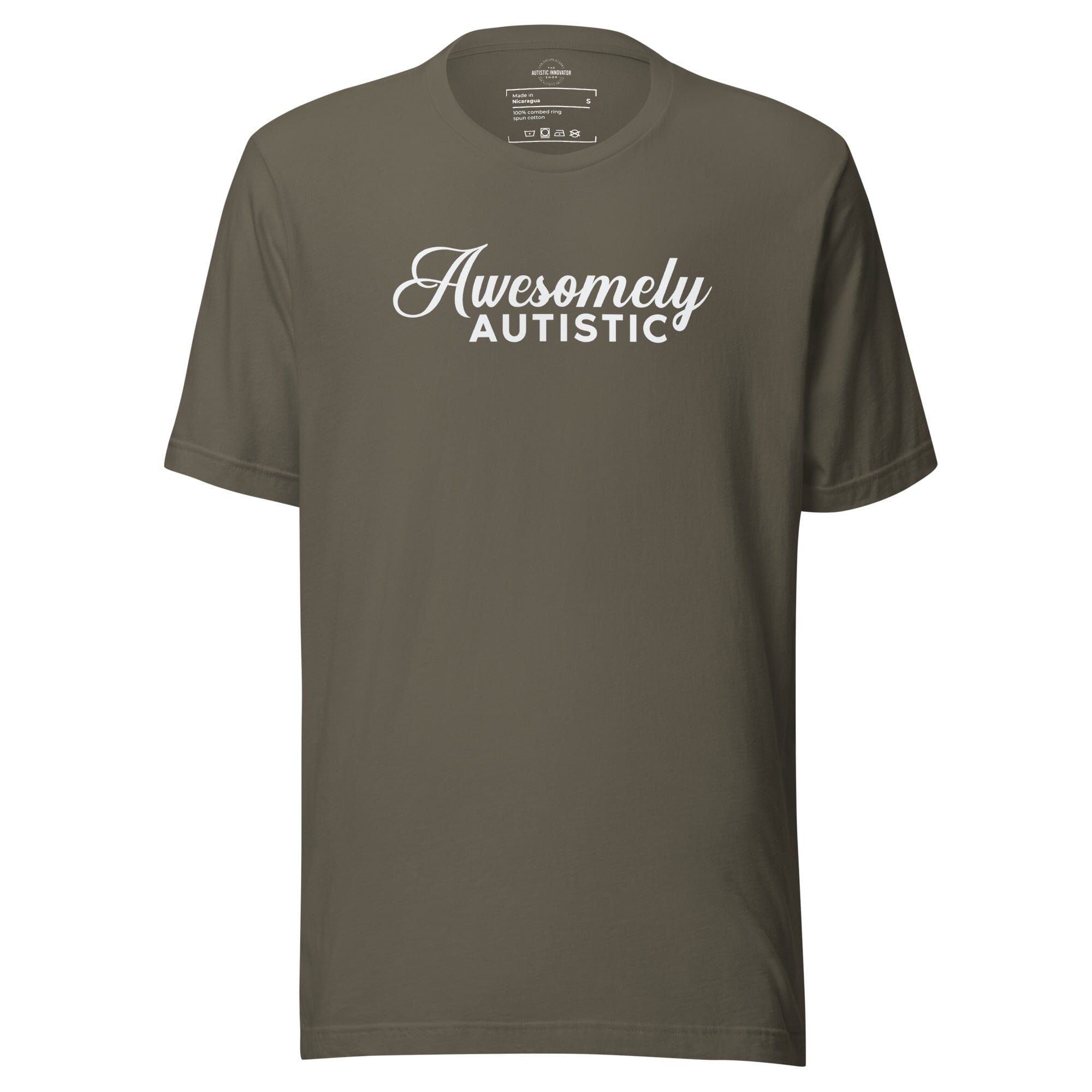 Awesomely Autistic Unisex t-shirt The Autistic Innovator Army S 