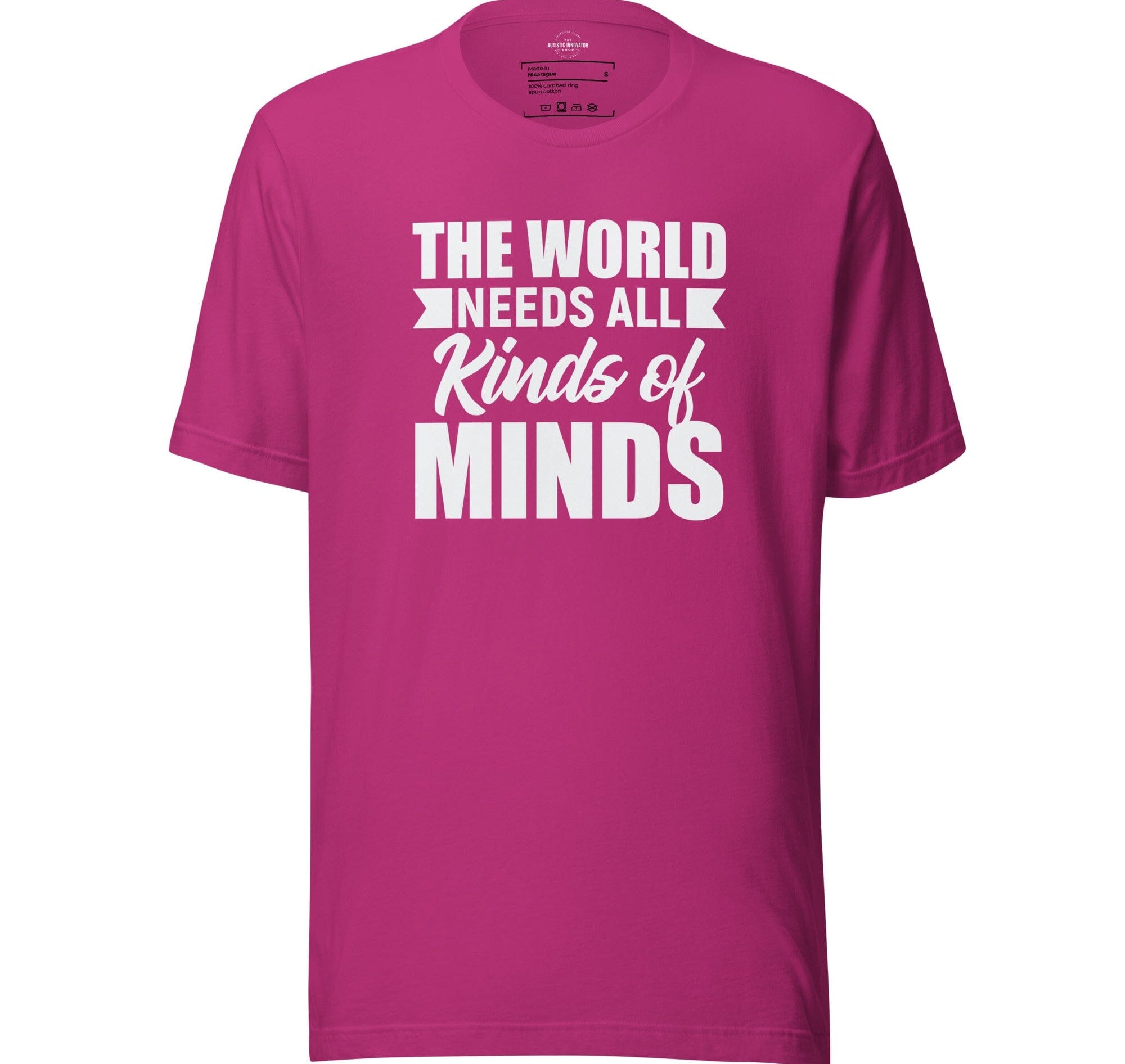 The World Needs All Kinds of Minds Unisex t-shirt The Autistic Innovator Berry S 