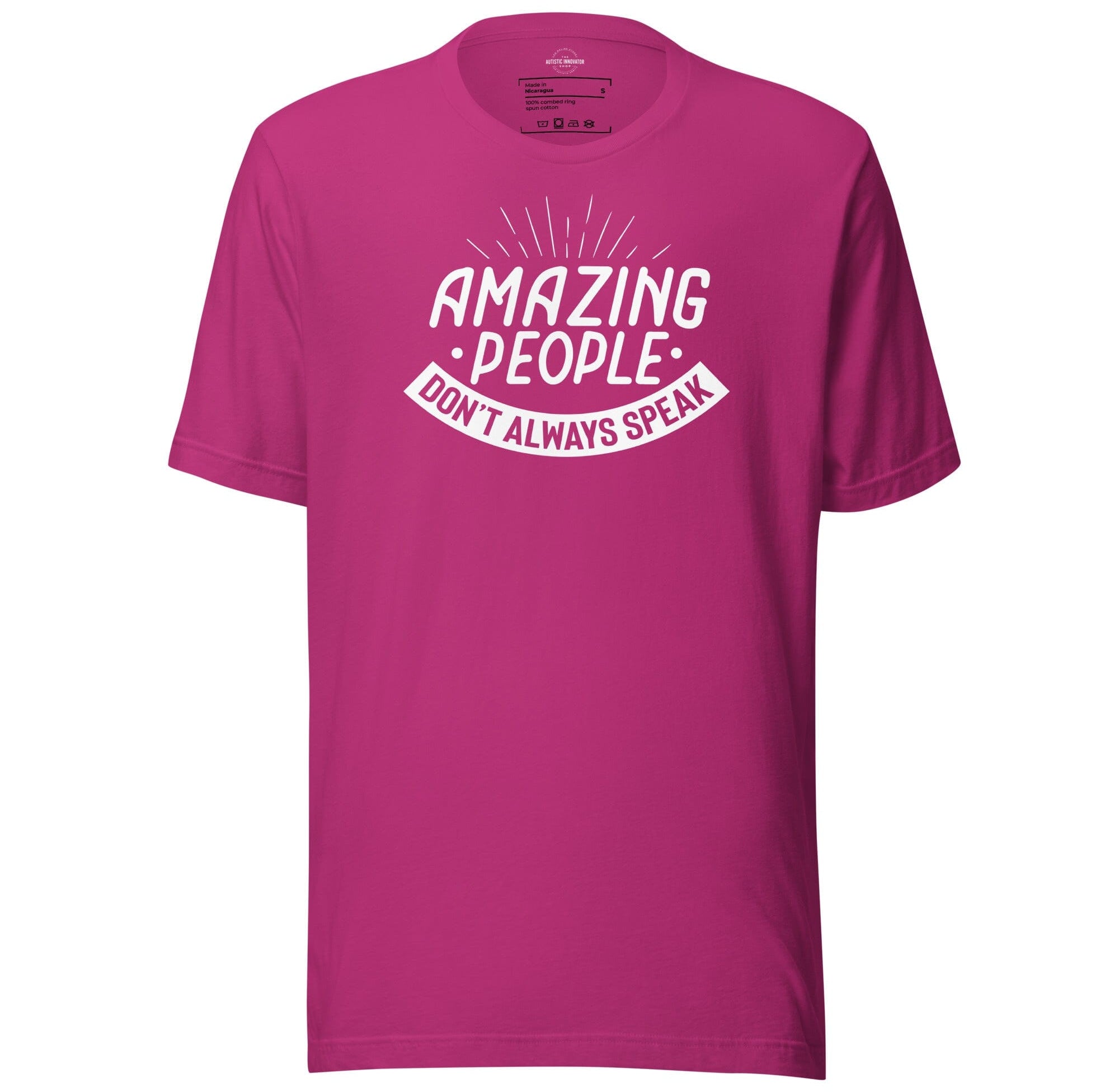 Amazing People Don't Always Speak Unisex t-shirt The Autistic Innovator Berry S 