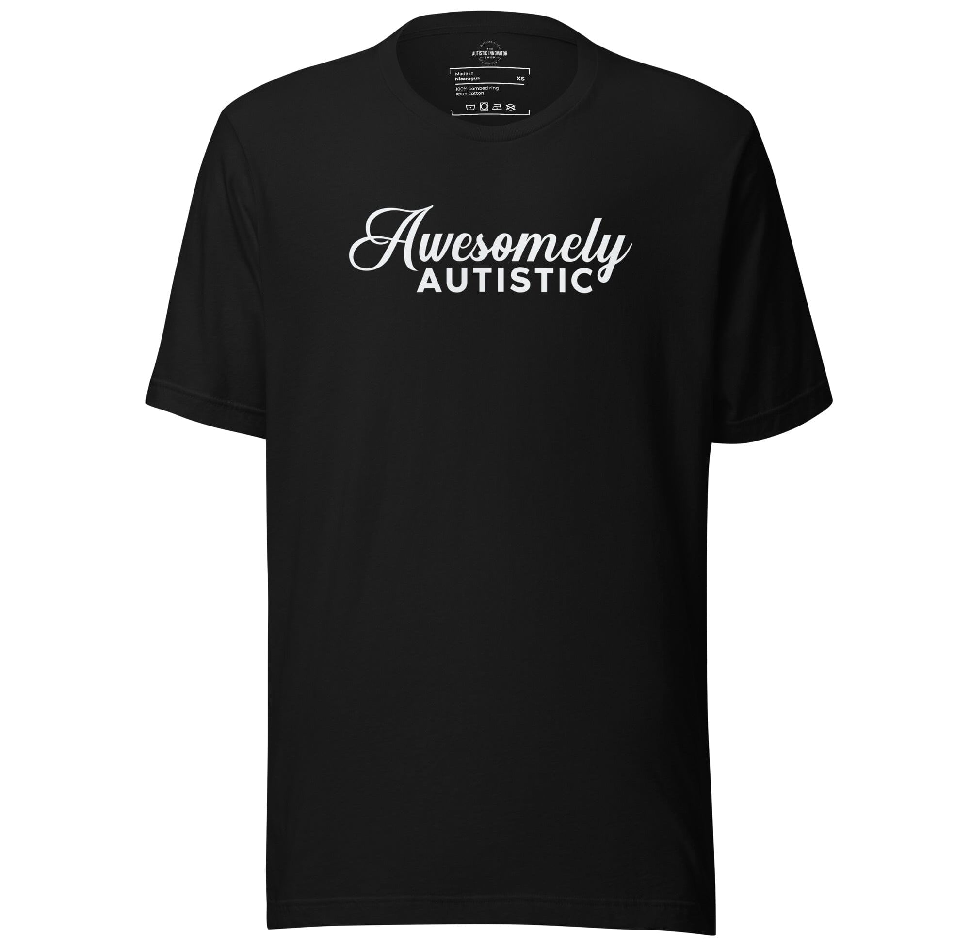 Awesomely Autistic Unisex t-shirt The Autistic Innovator Black XS 