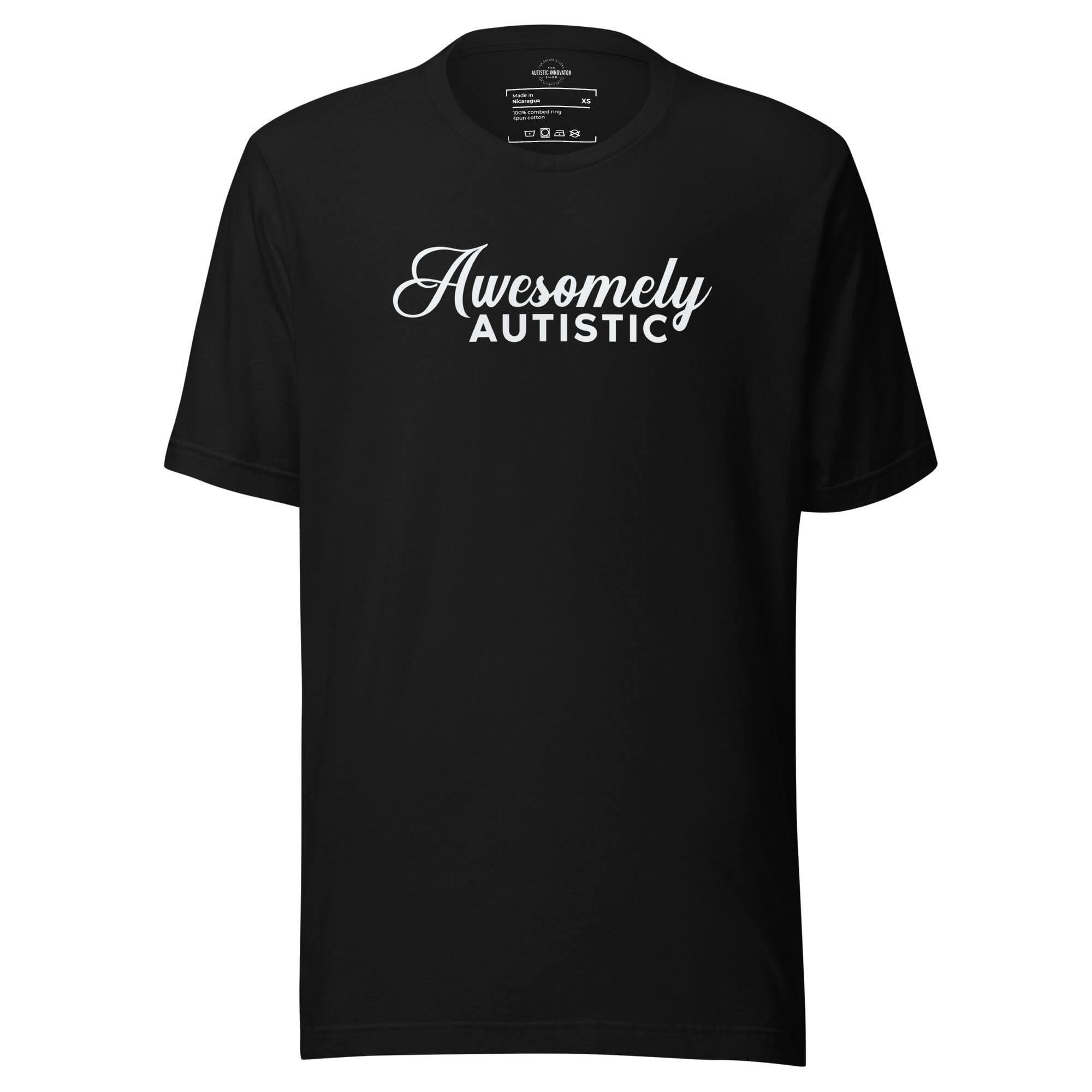 Awesomely Autistic Unisex t-shirt The Autistic Innovator Black XS 