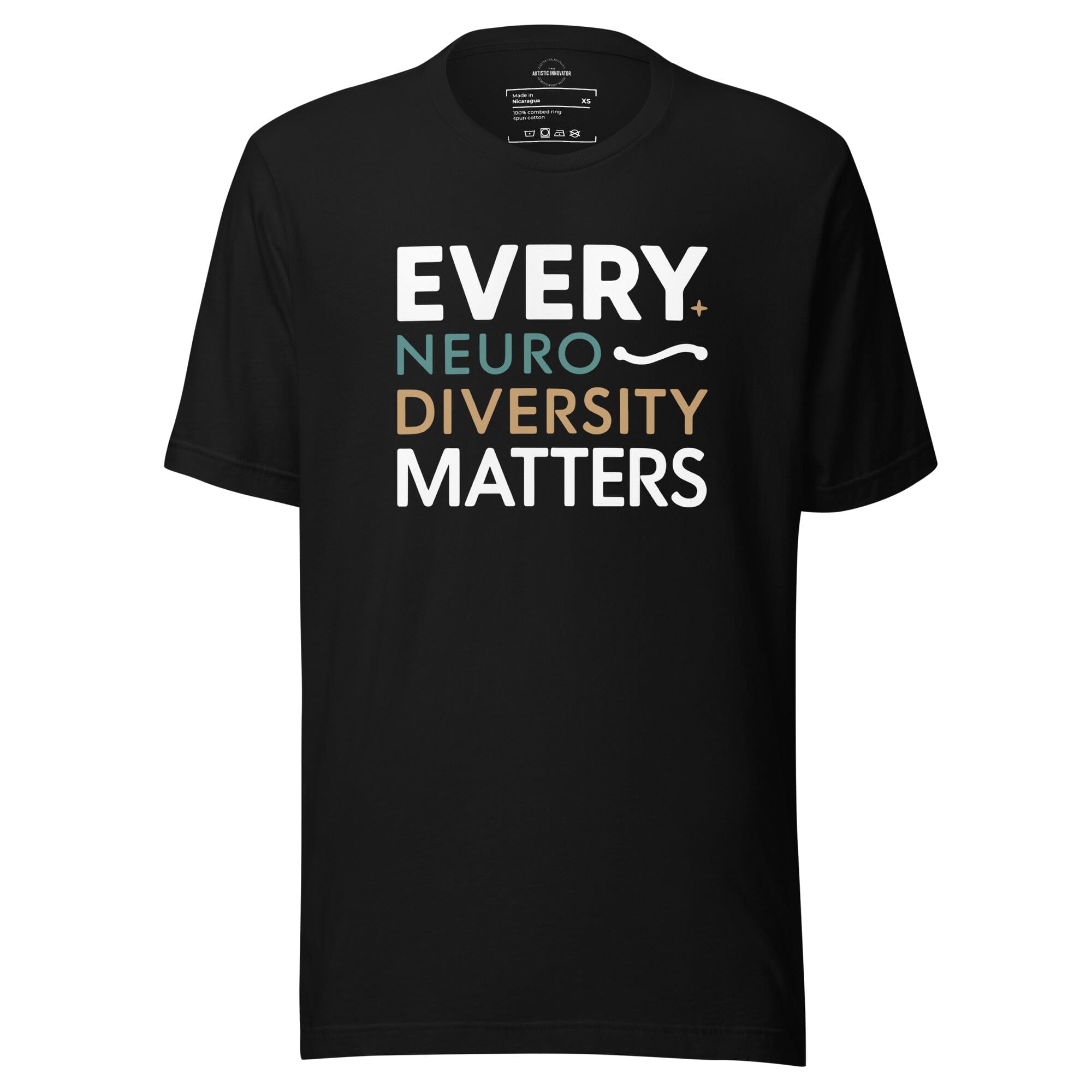 Every Neurodiversity Matters Unisex t-shirt The Autistic Innovator Black XS 