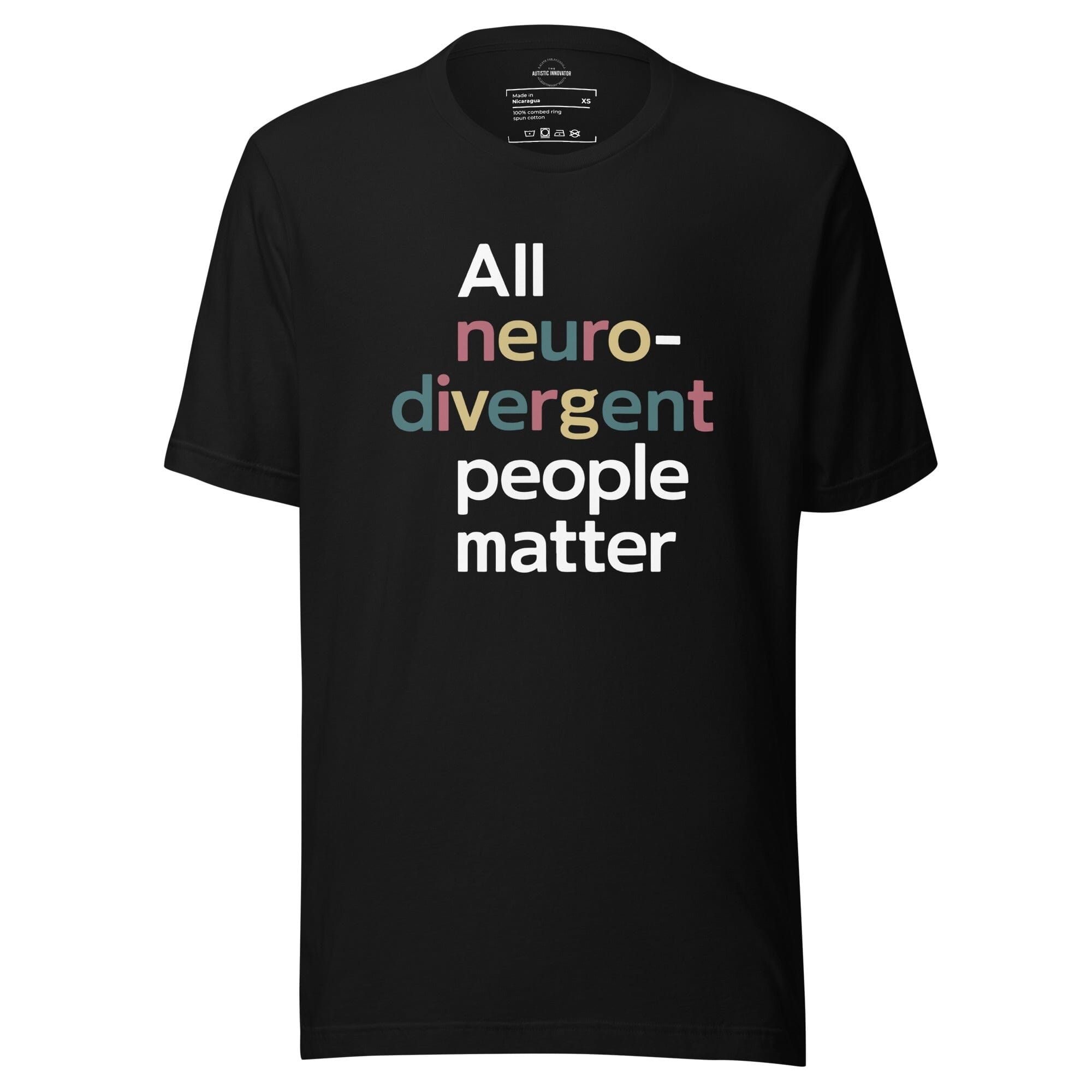 All Neurodivergent People Matter Unisex t-shirt The Autistic Innovator Black XS 