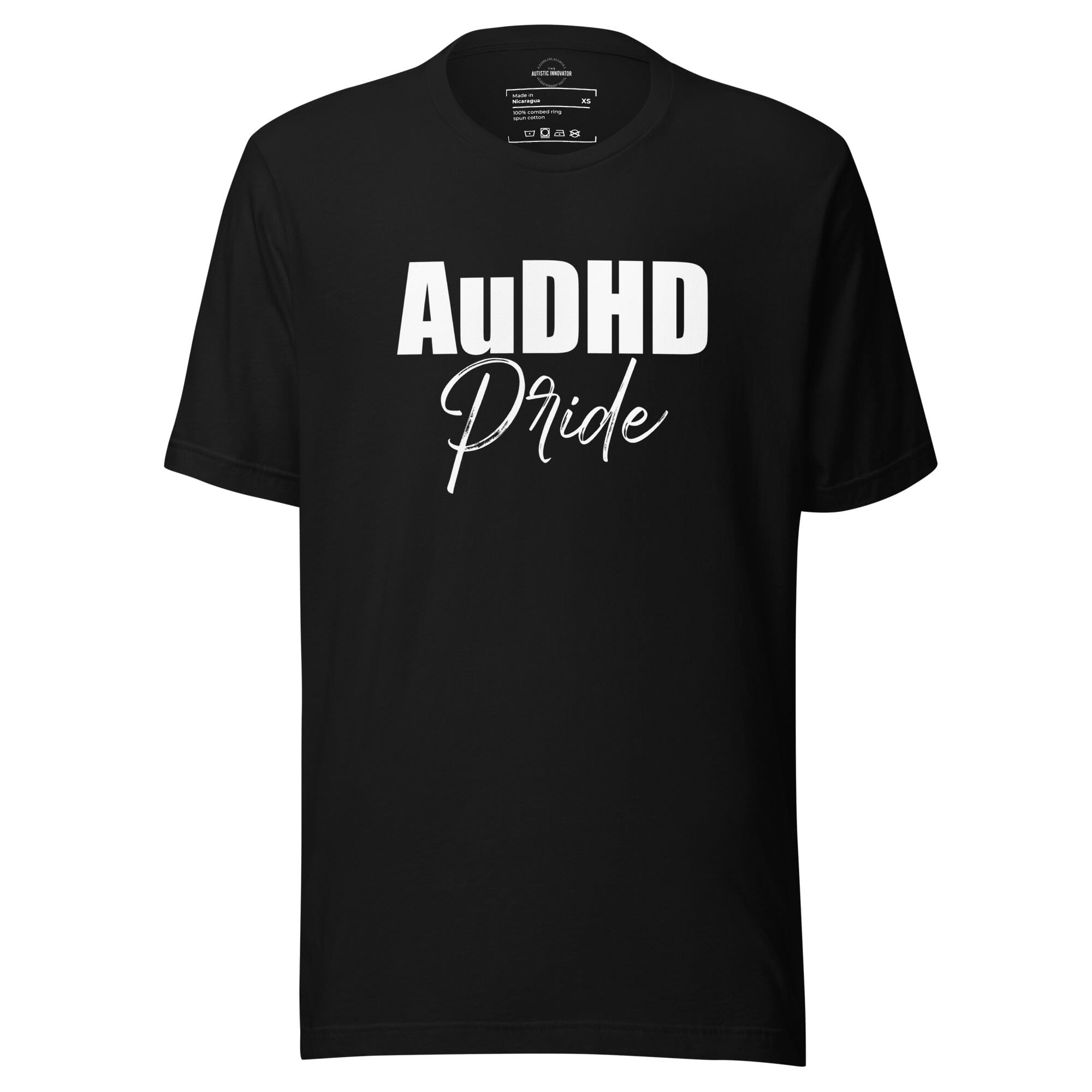 AuDHD Pride Unisex t-shirt The Autistic Innovator Black XS 