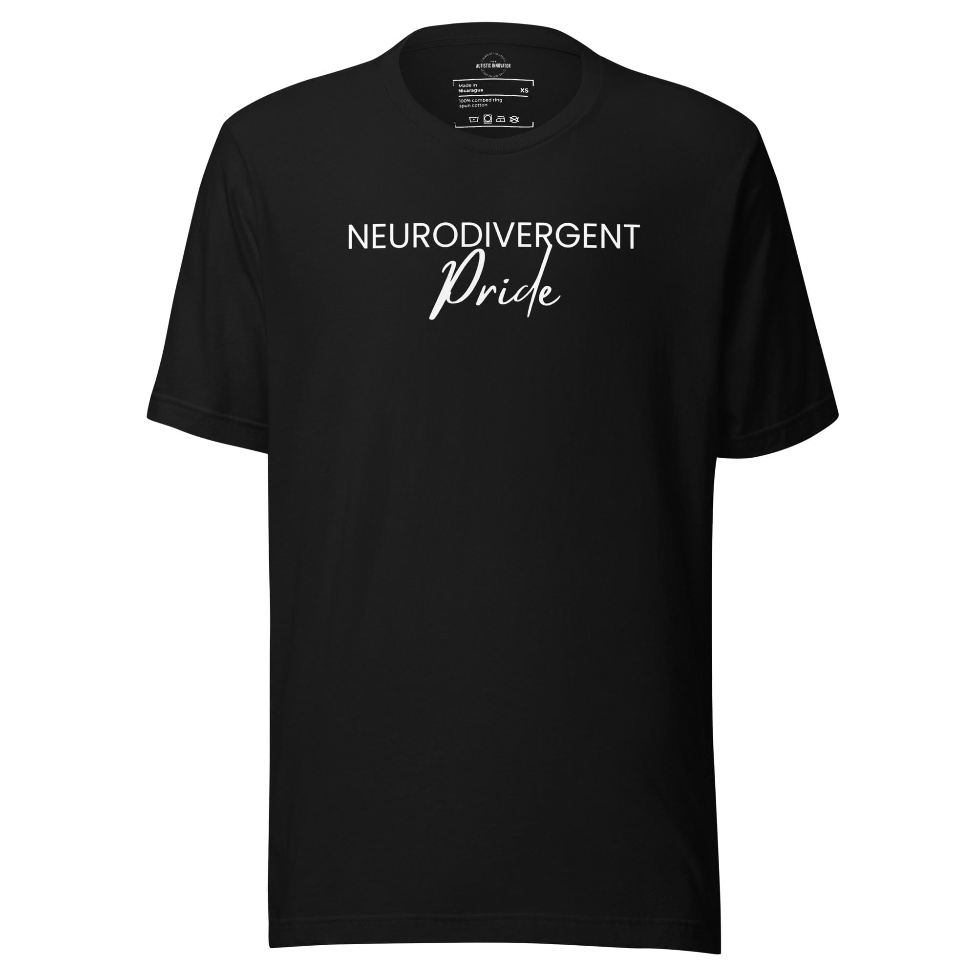Neurodivergent Pride Unisex t-shirt The Autistic Innovator Black XS 