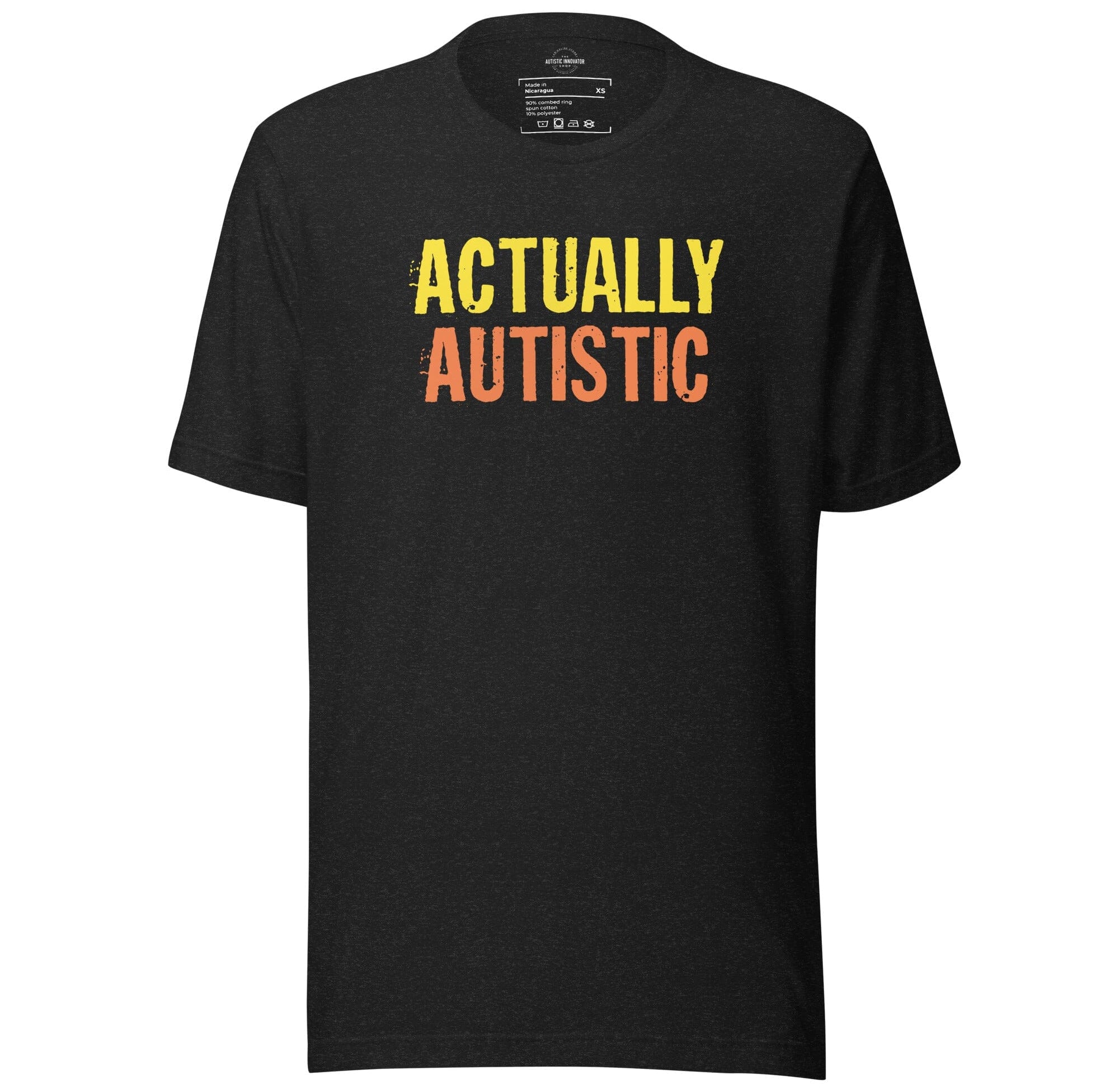 Actually Autistic Unisex t-shirt The Autistic Innovator Black Heather XS 