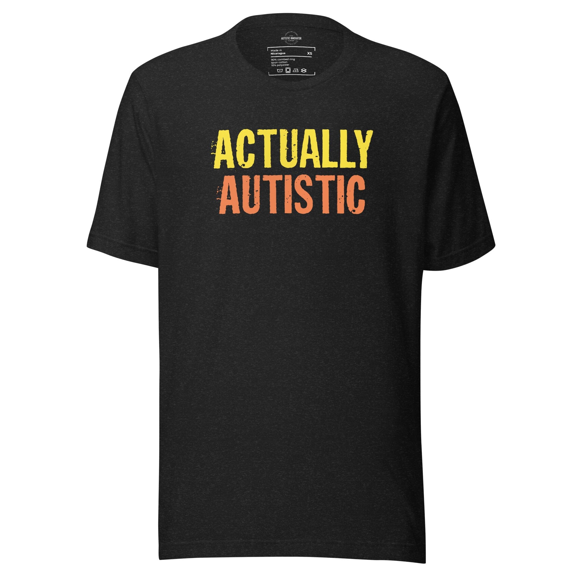 Actually Autistic Unisex t-shirt The Autistic Innovator Black Heather XS 