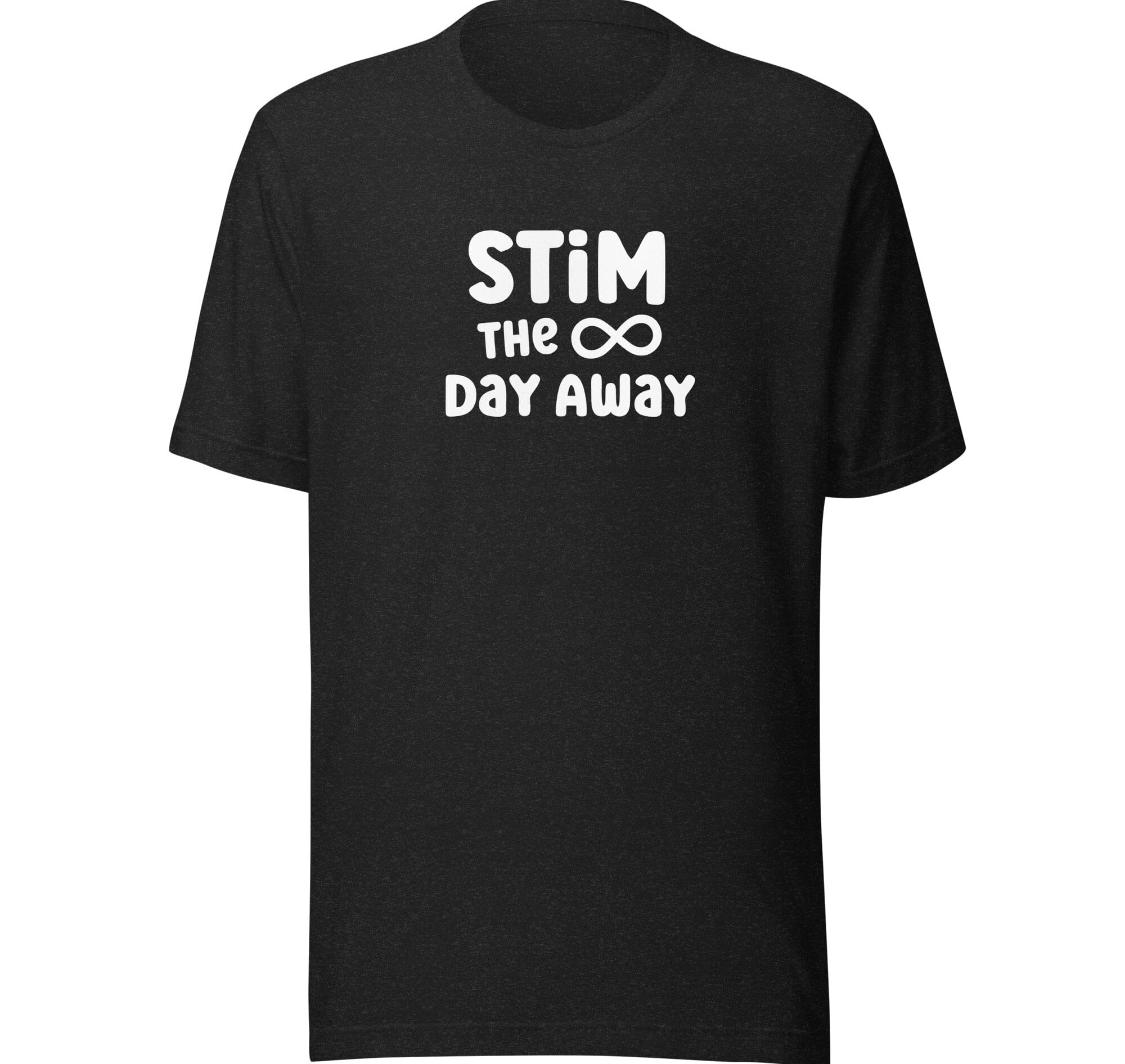 Stim the Day Away Unisex t-shirt The Autistic Innovator Black Heather XS 