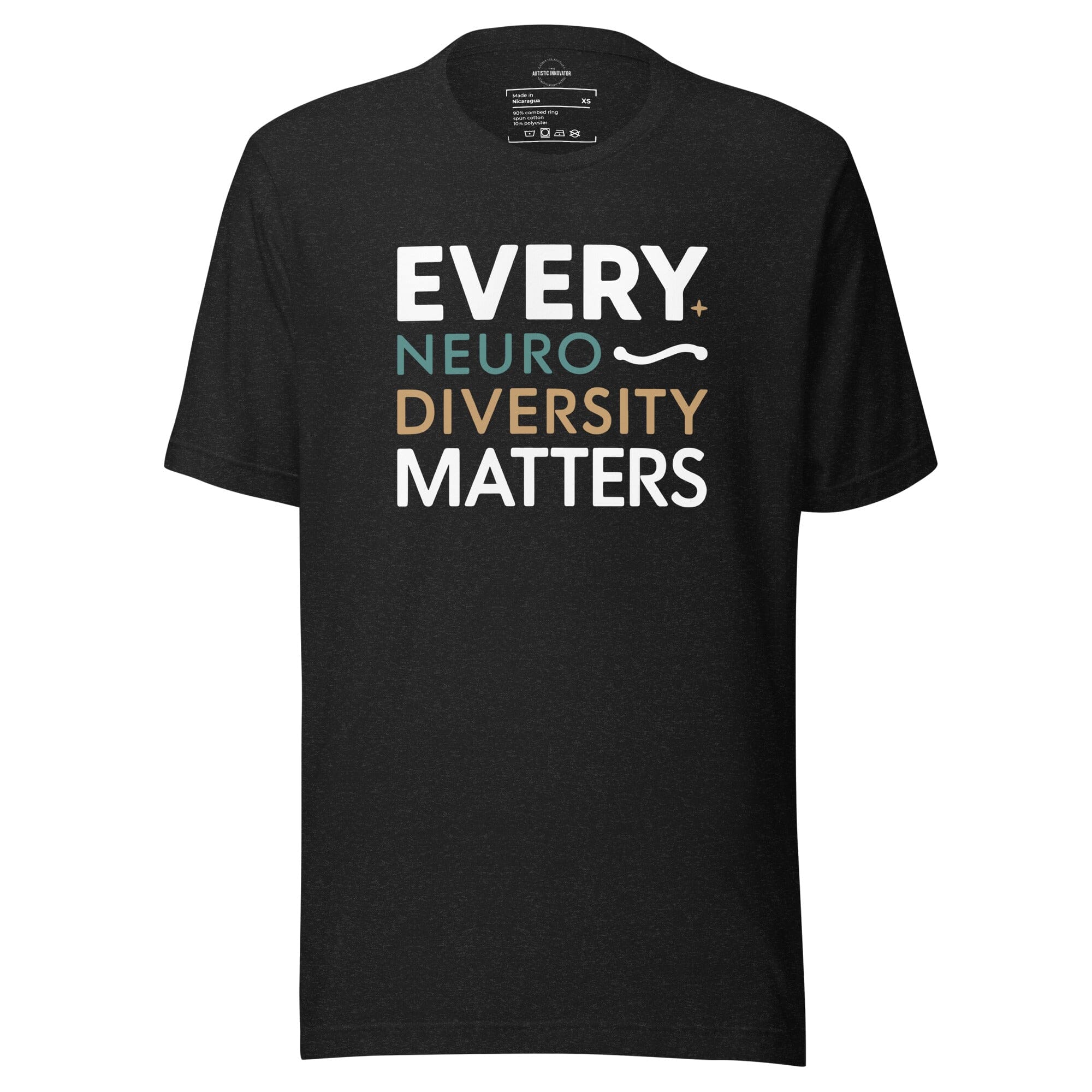 Every Neurodiversity Matters Unisex t-shirt The Autistic Innovator Black Heather XS 