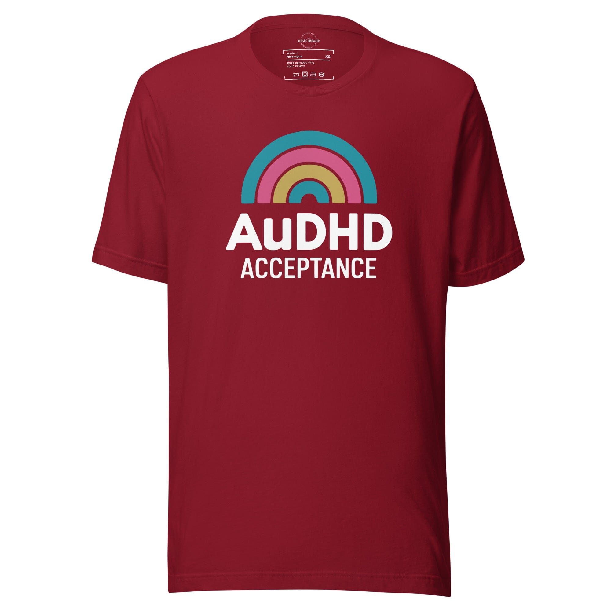 AuDHD Acceptance Unisex t-shirt The Autistic Innovator Cardinal XS 