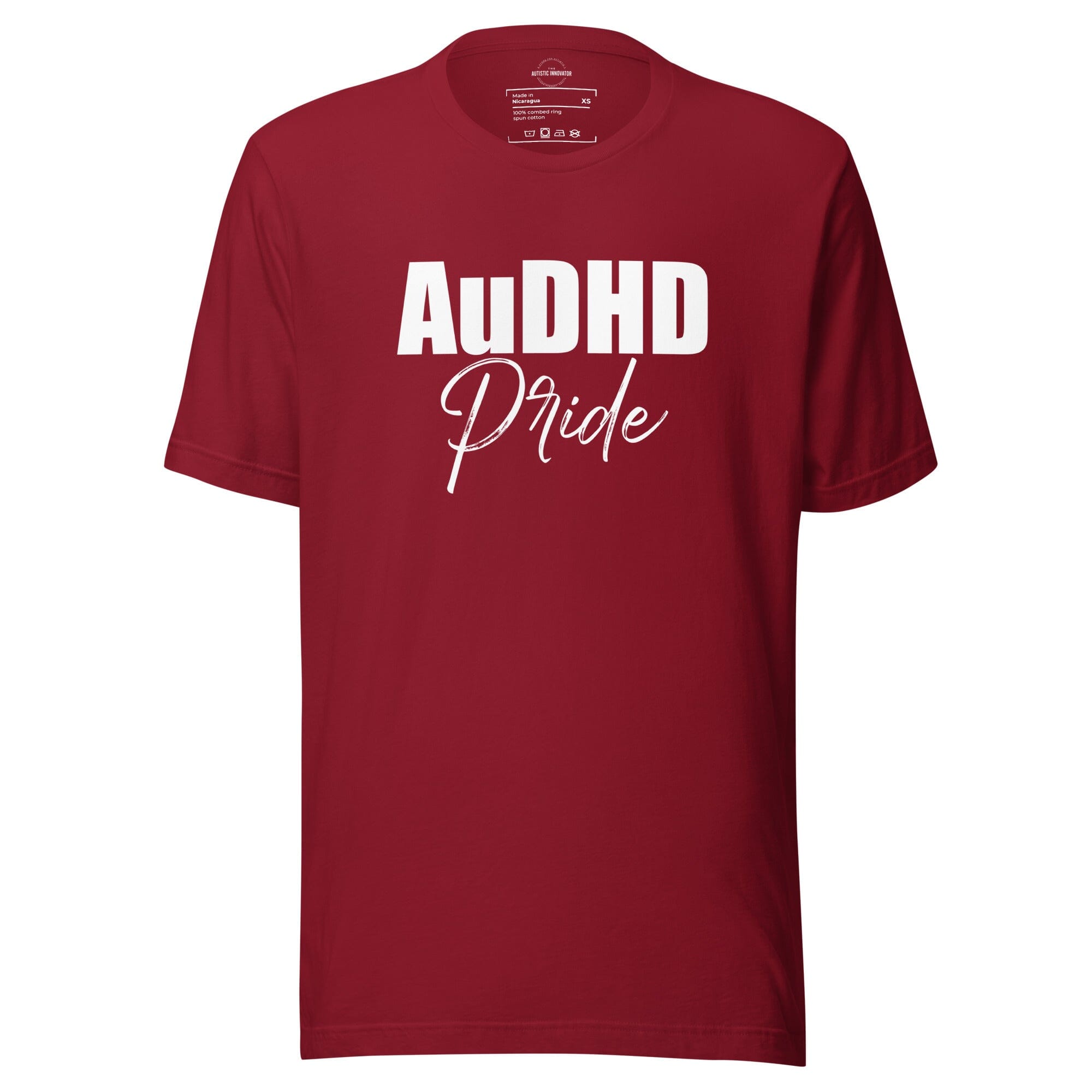 AuDHD Pride Unisex t-shirt The Autistic Innovator Cardinal XS 