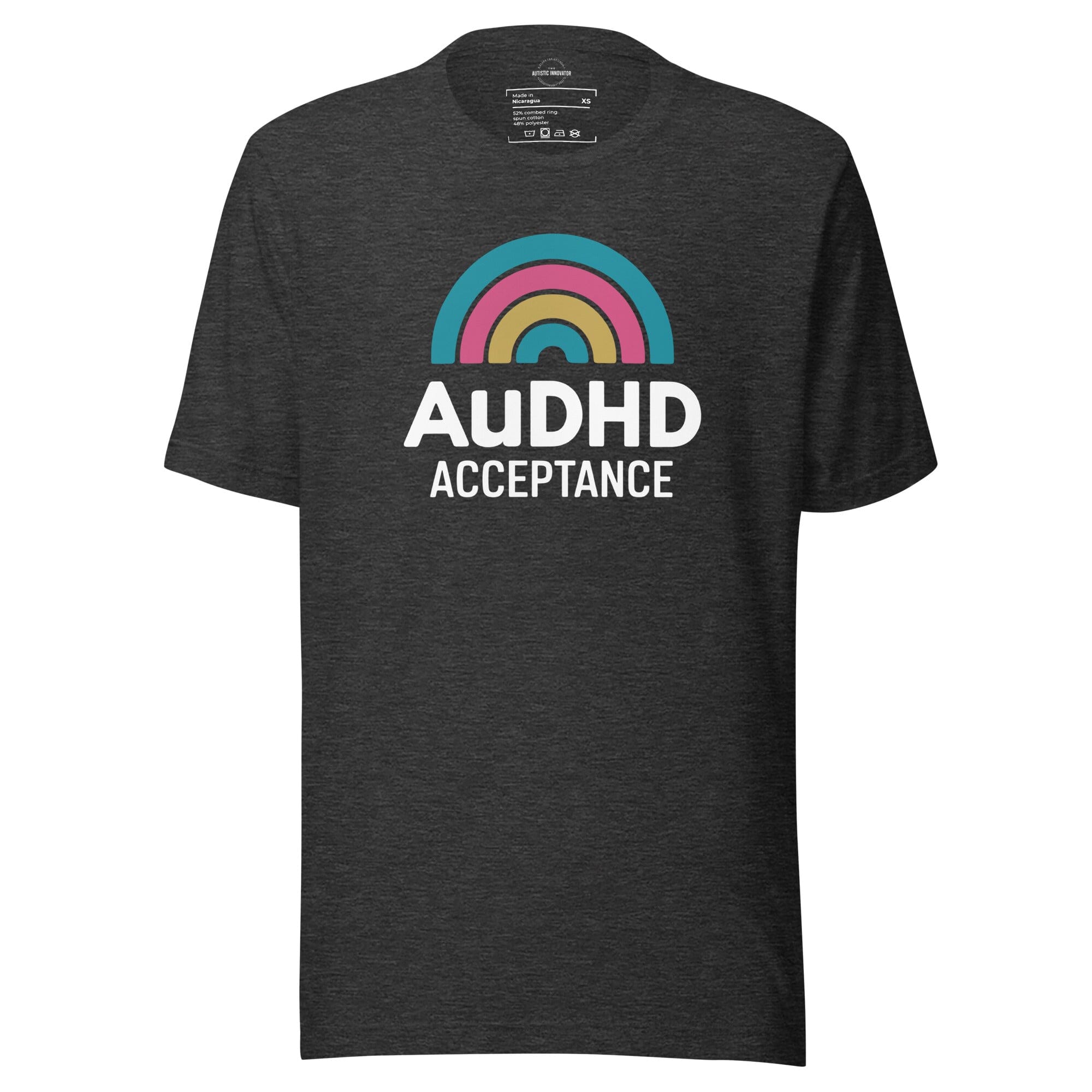 AuDHD Acceptance Unisex t-shirt The Autistic Innovator Dark Grey Heather XS 