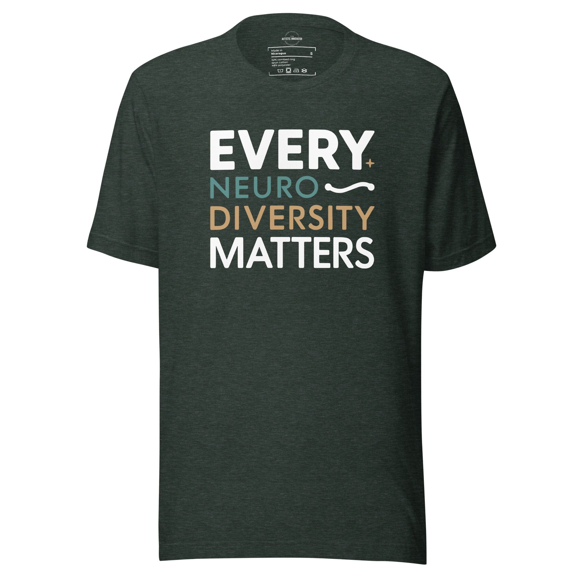 Every Neurodiversity Matters Unisex t-shirt The Autistic Innovator Heather Forest S 