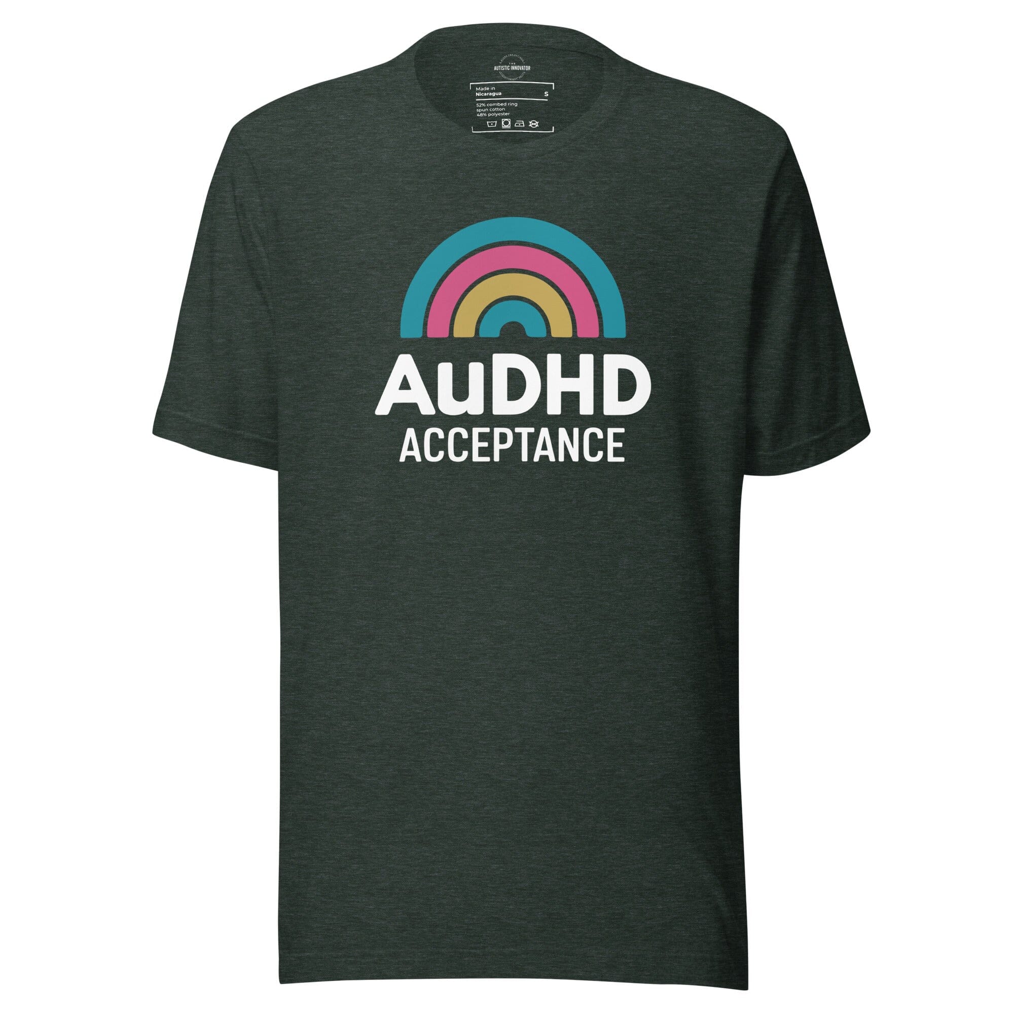 AuDHD Acceptance Unisex t-shirt The Autistic Innovator Heather Forest S 