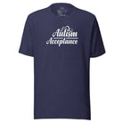 Autism Acceptance Unisex t-shirt The Autistic Innovator Heather Midnight Navy S 