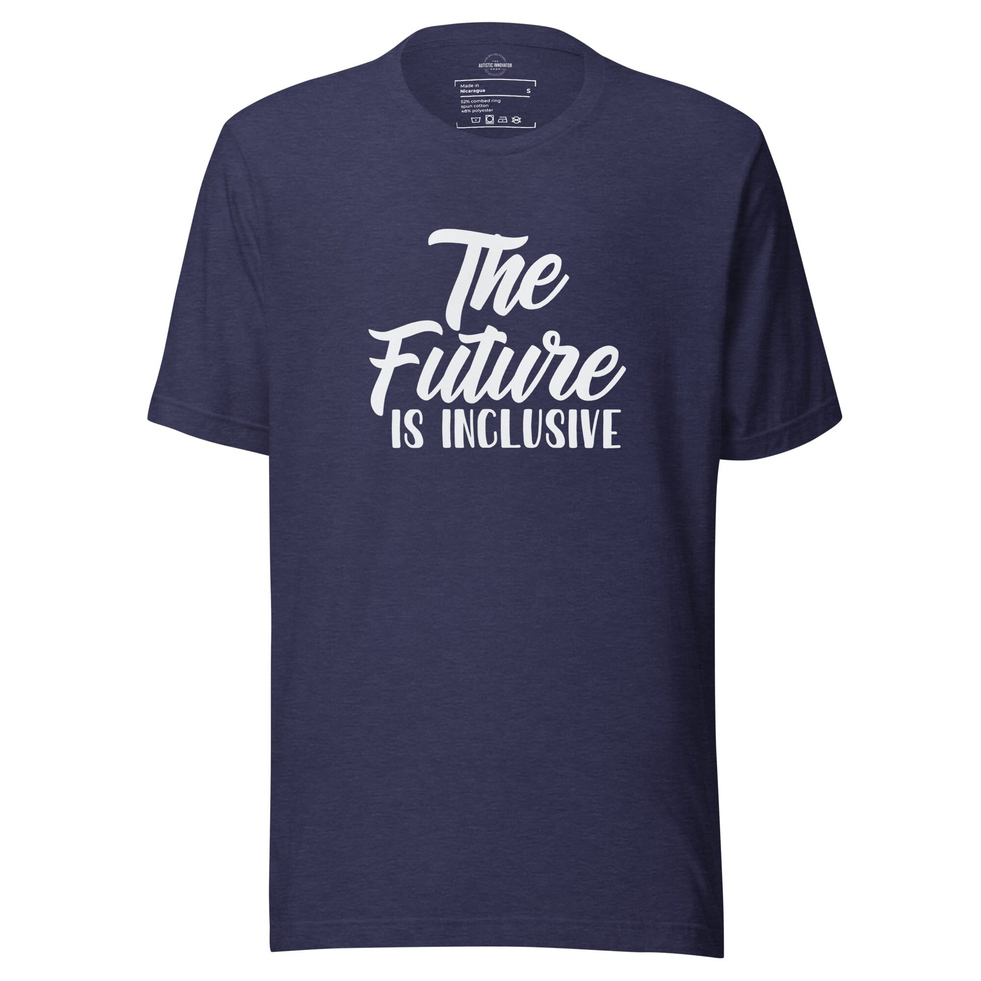 The Future is Inclusive Unisex t-shirt The Autistic Innovator Heather Midnight Navy S 
