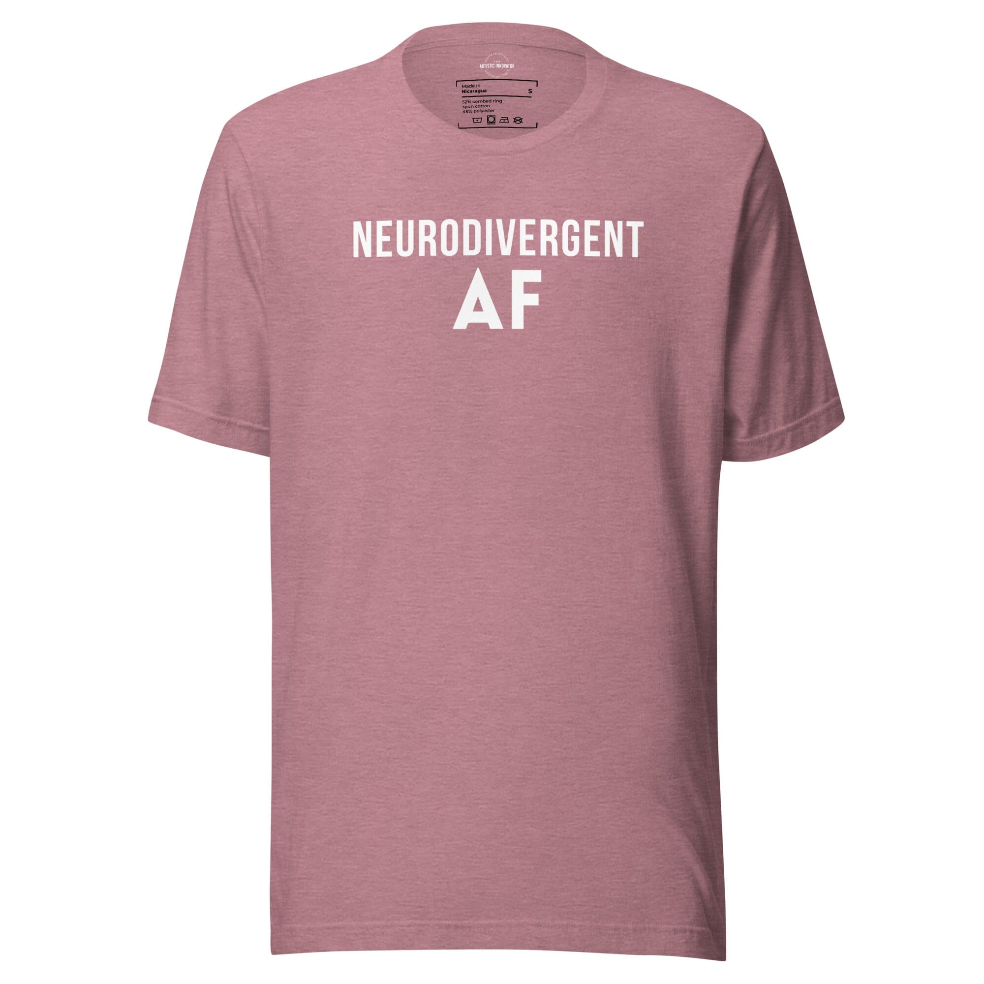 Neurodivergent AF Unisex t-shirt T-Shirt The Autistic Innovator Heather Orchid S 