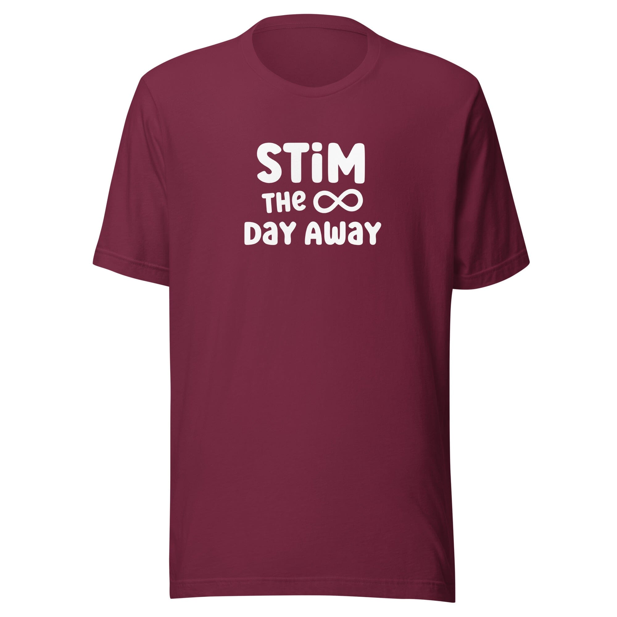 Stim the Day Away Unisex t-shirt The Autistic Innovator Maroon XS 
