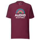 AuDHD Acceptance Unisex t-shirt The Autistic Innovator Maroon XS 