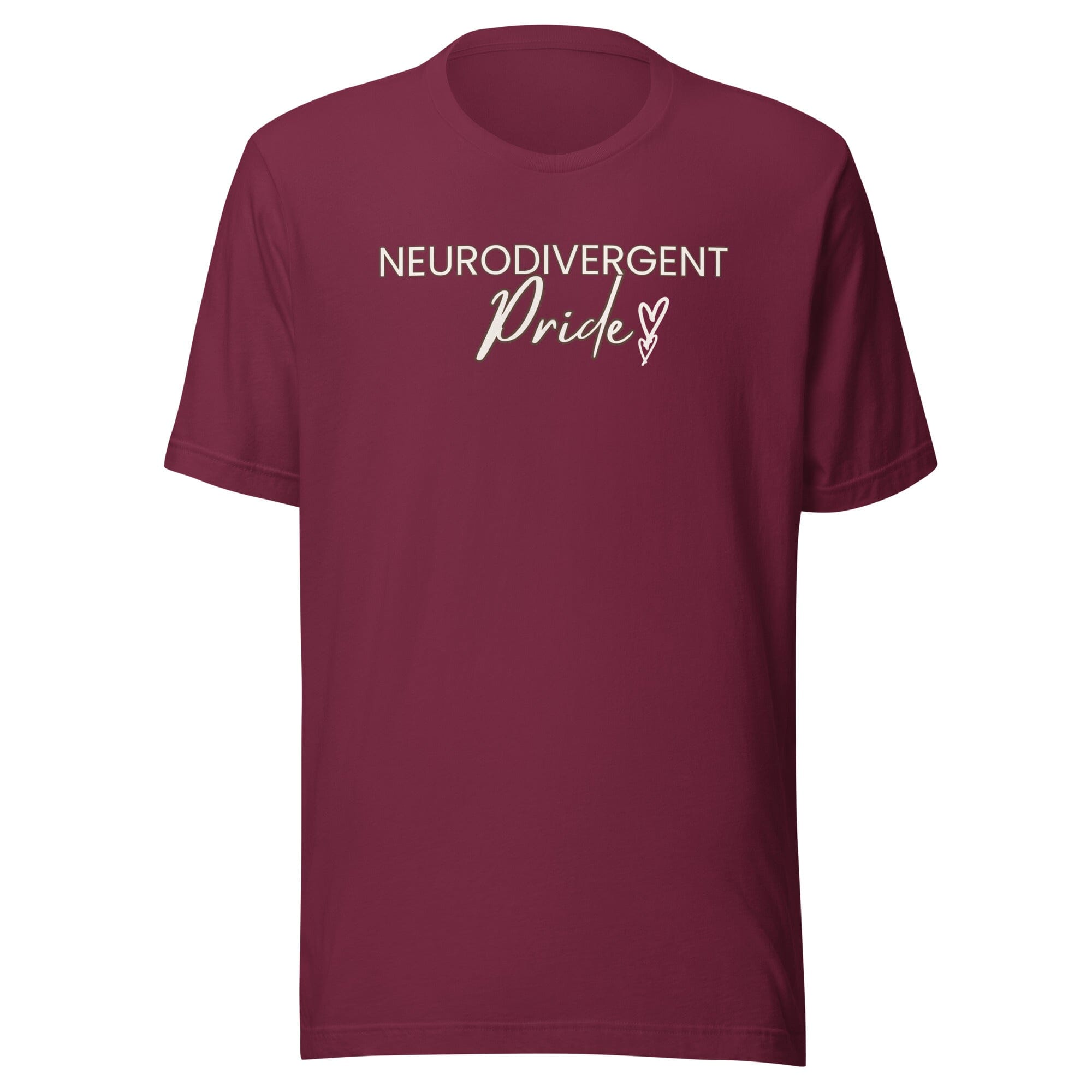 Neurodivergent Pride Unisex t-shirt The Autistic Innovator Maroon XS 