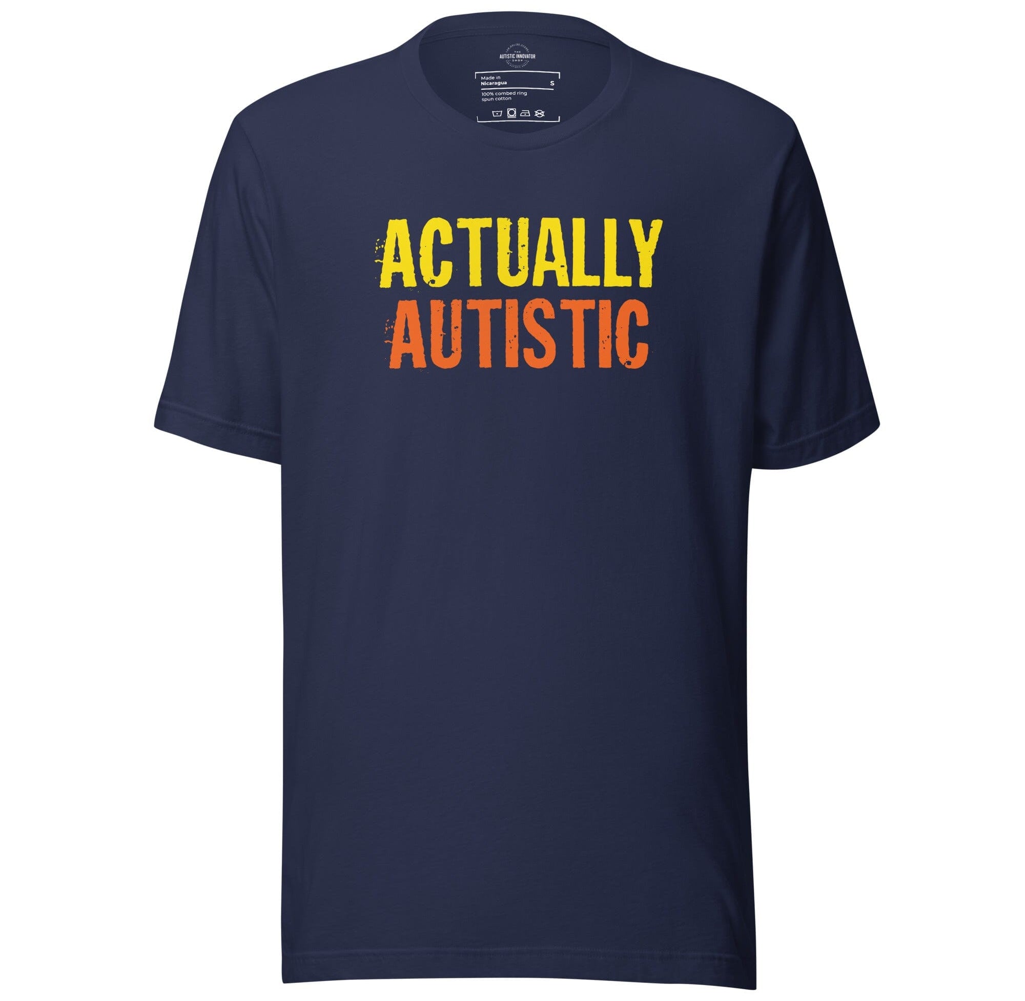 Actually Autistic Unisex t-shirt The Autistic Innovator Navy S 