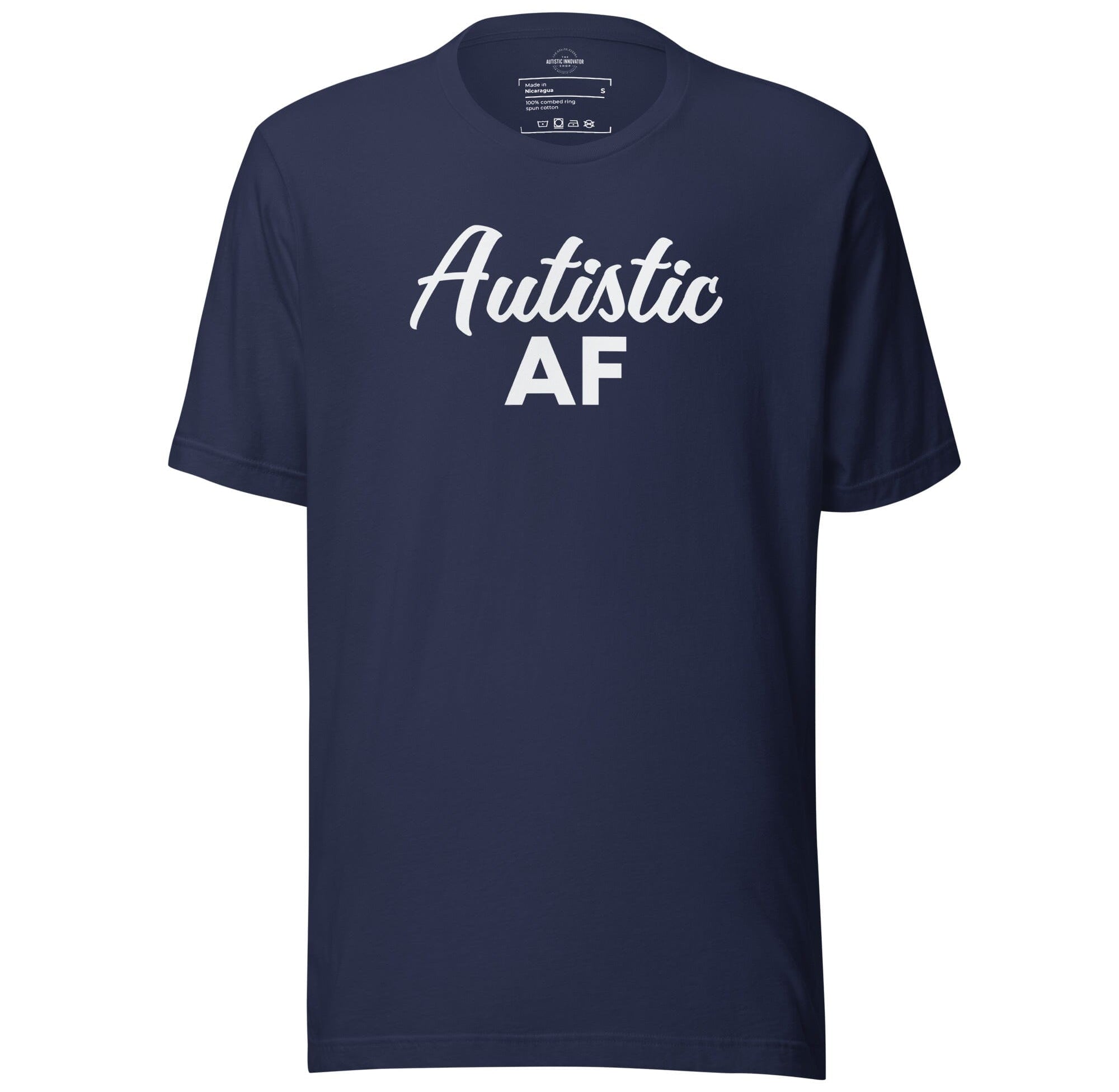 Autistic AF Unisex t-shirt The Autistic Innovator Navy S 